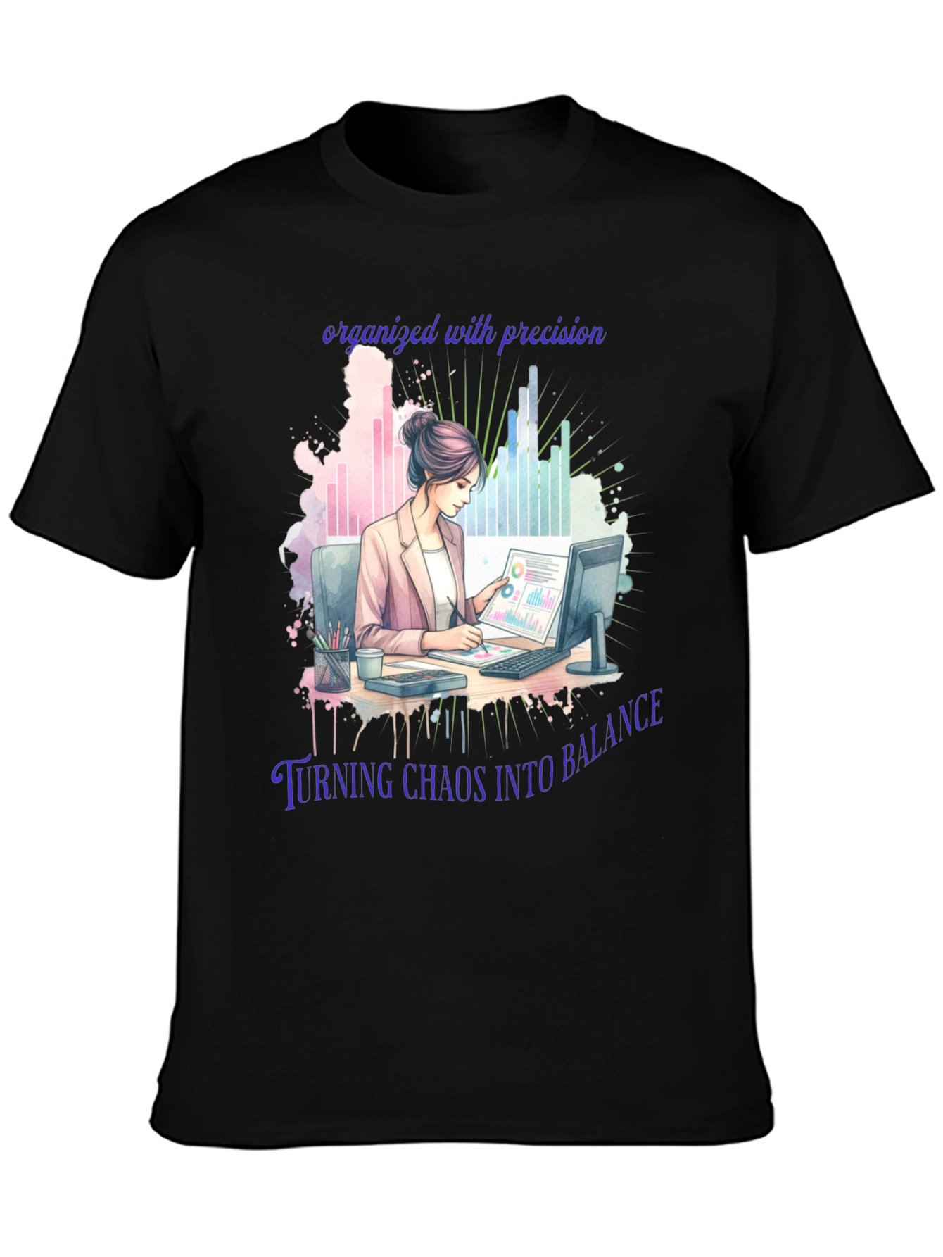 Organized Precision T-Shirt: Balance in Chaos