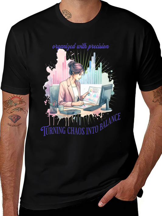 Organized Precision T-Shirt: Balance in Chaos