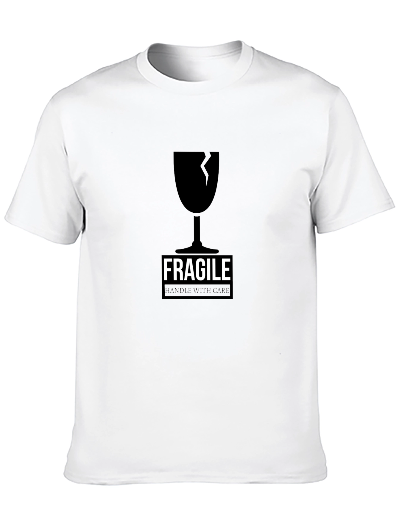 Fragile Handle With Care Graphic Tee - Black