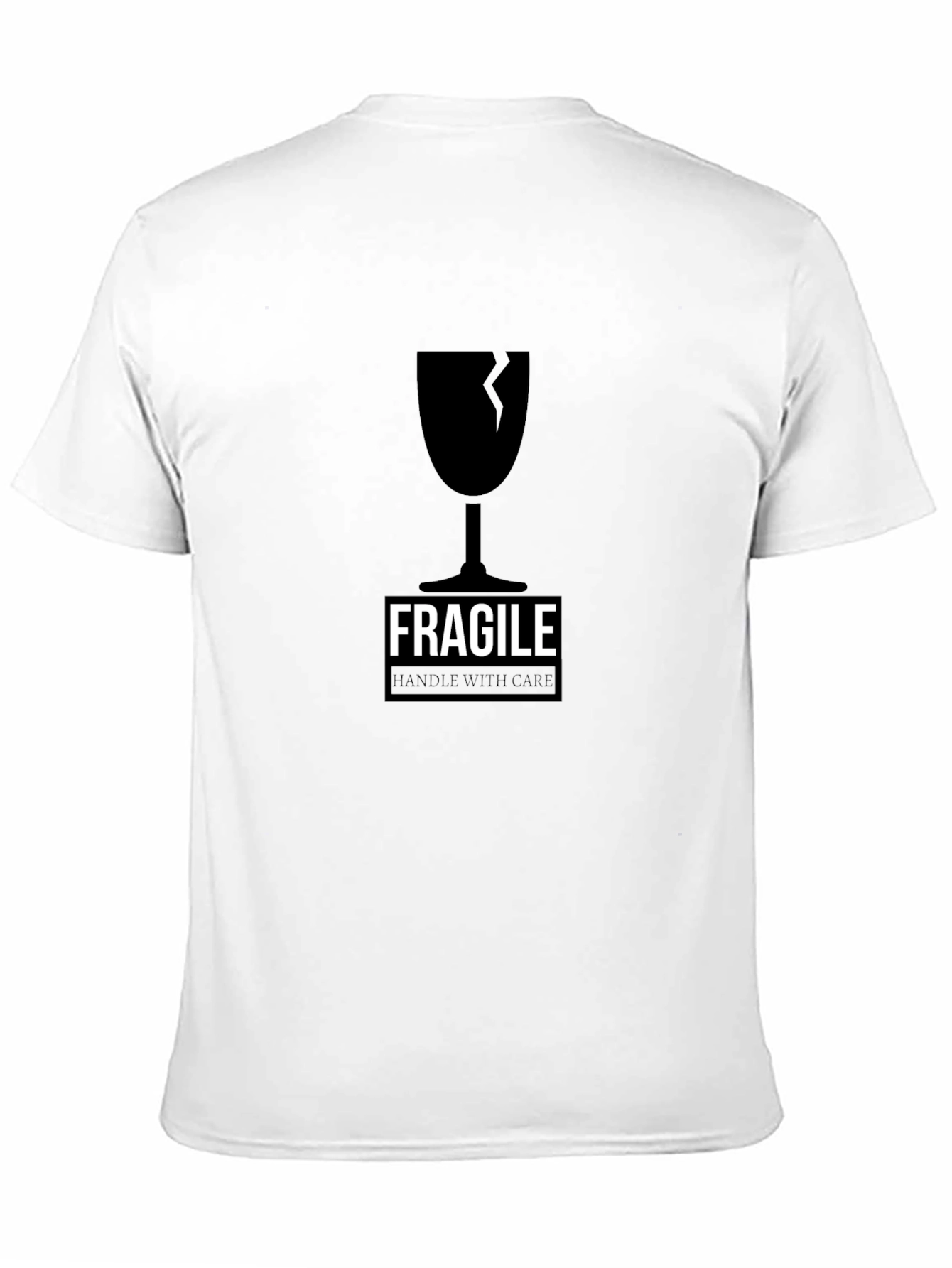 Fragile Handle With Care Graphic Tee - Black