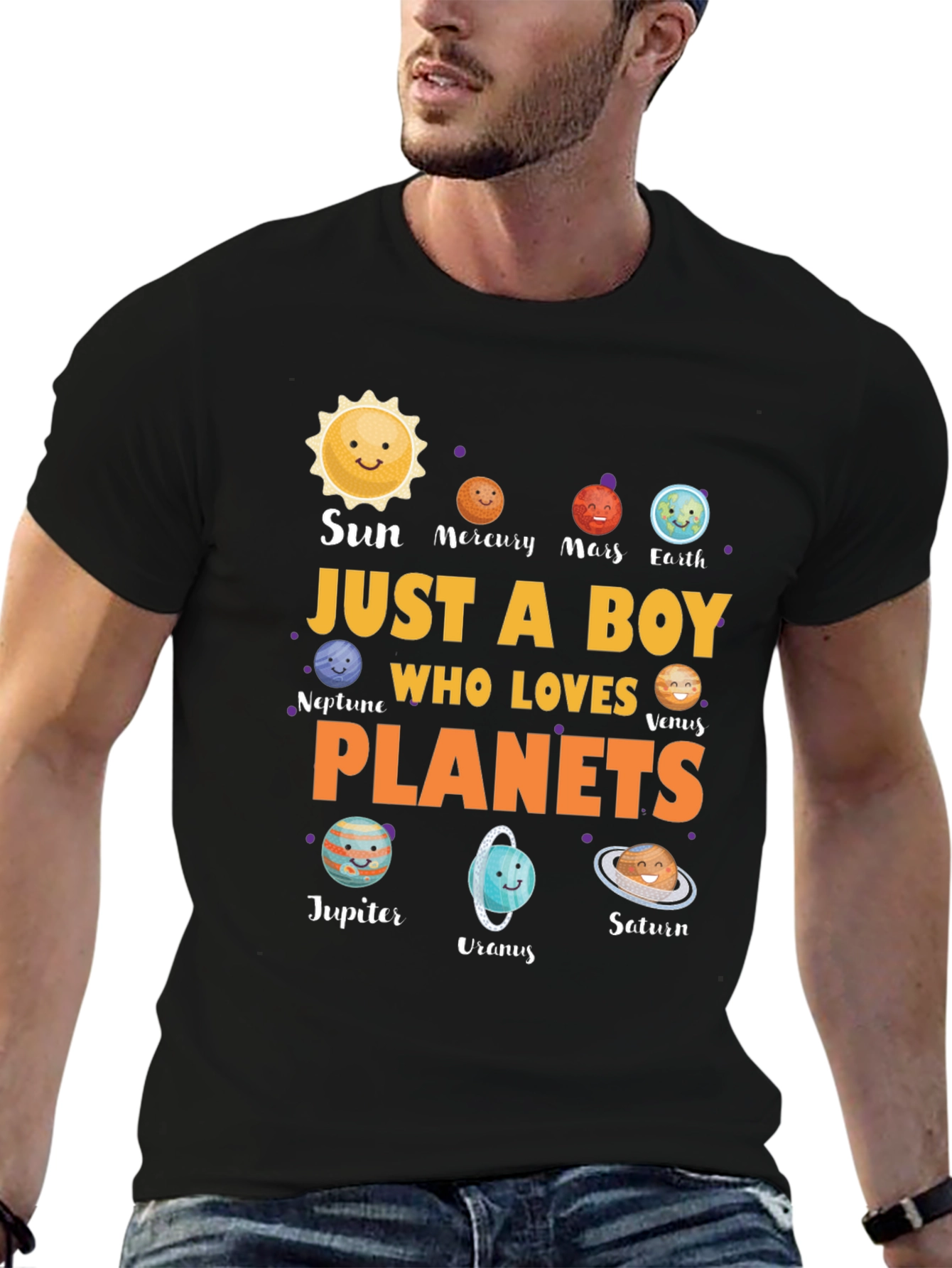 Just A Boy Who Loves Planets T-Shirt
