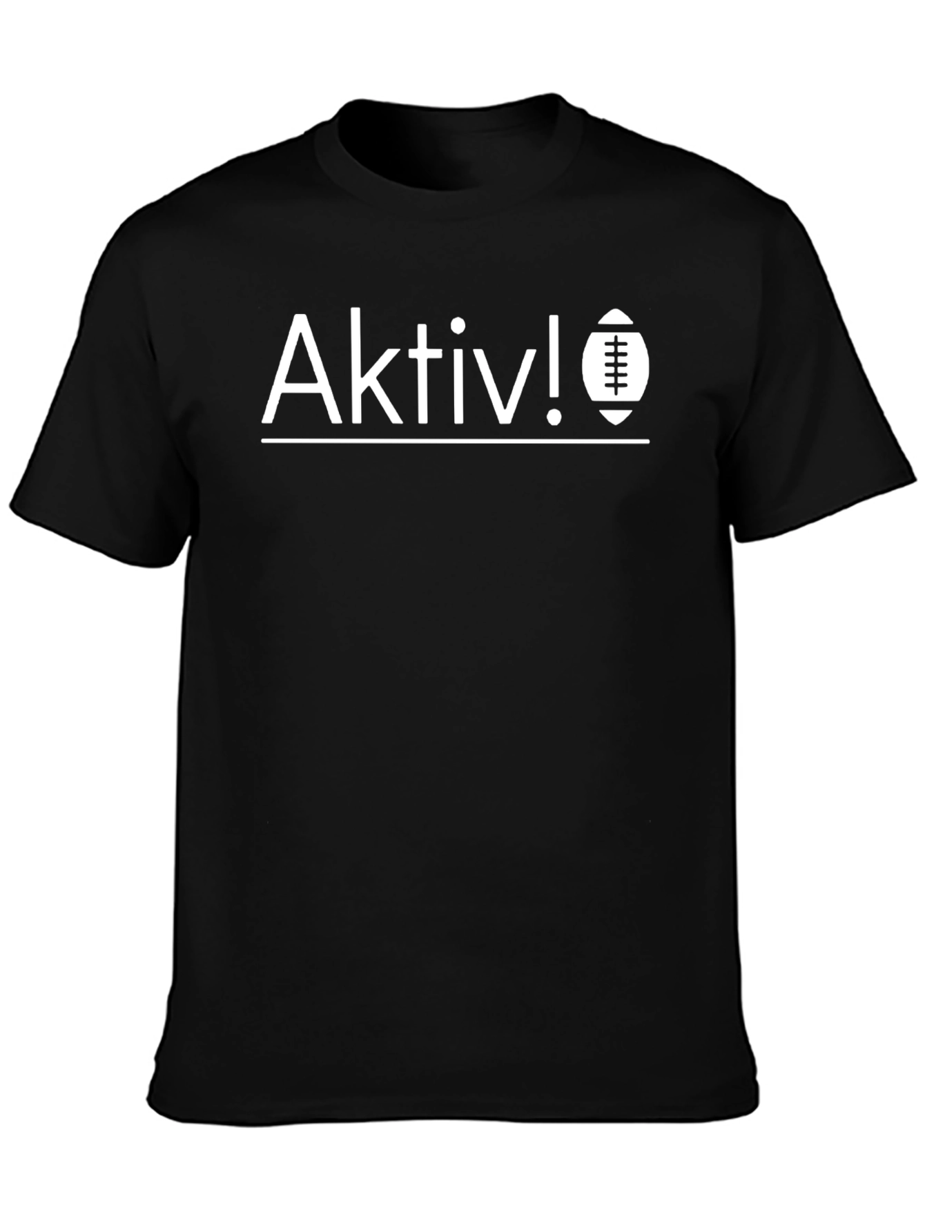 Aktiv! Football Graphic T-Shirt - Black