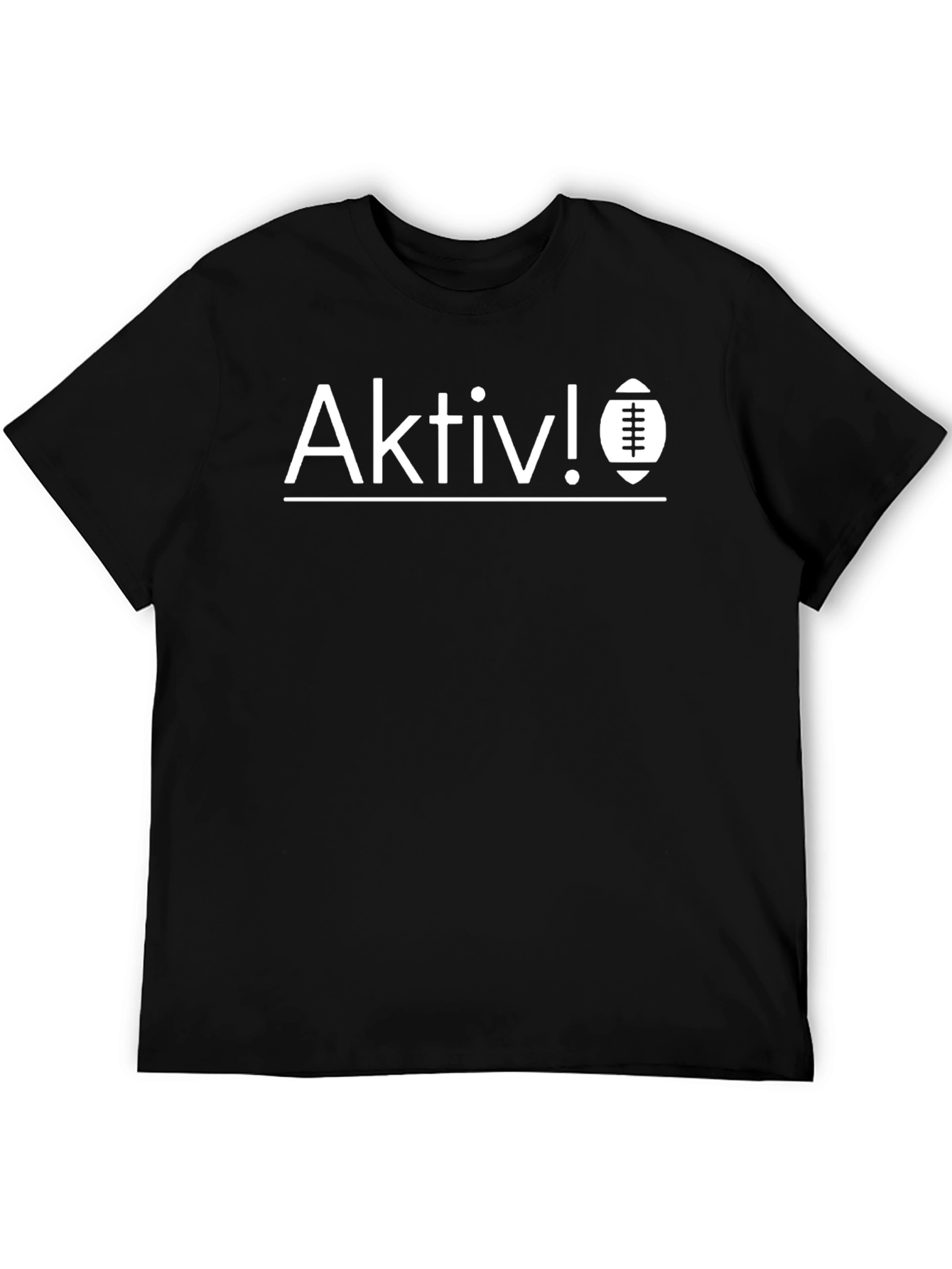 Aktiv! Football Graphic T-Shirt - Black