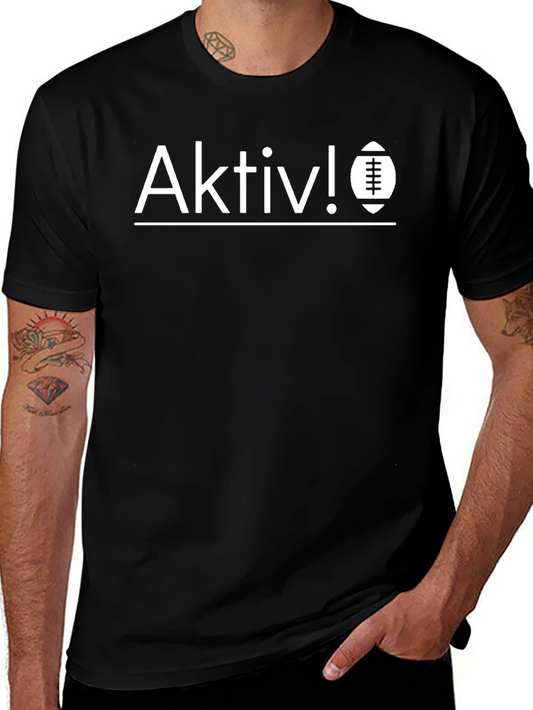 Aktiv! Football Graphic T-Shirt - Black