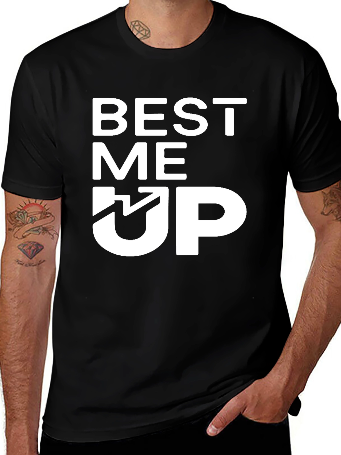Best Me Up Graphic Tee - Soft Cotton Blend