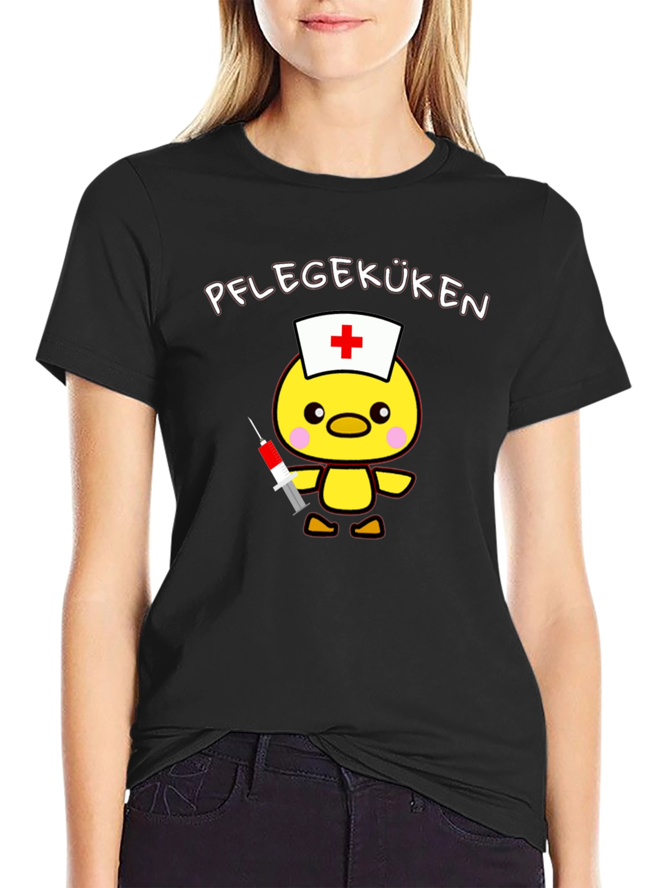 Nurse Chick T-Shirt - Caregiver Cute Cartoon Tee