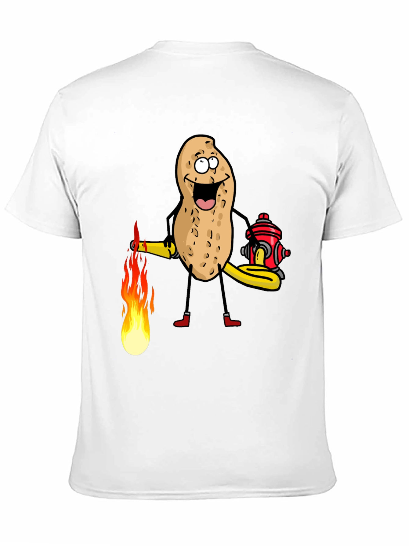 Firefighter Peanut Graphic Tee - Black