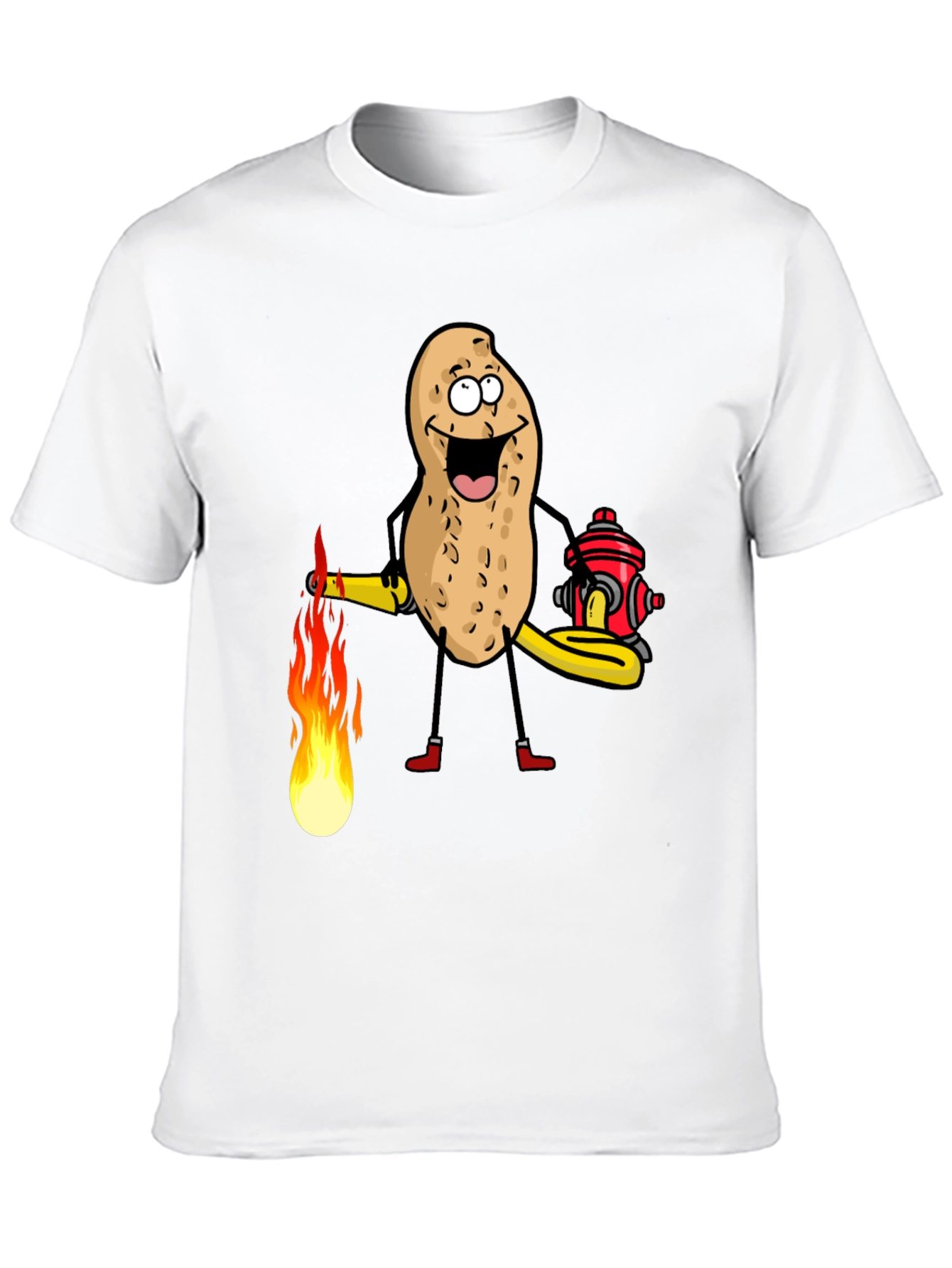 Firefighter Peanut Graphic Tee - Black