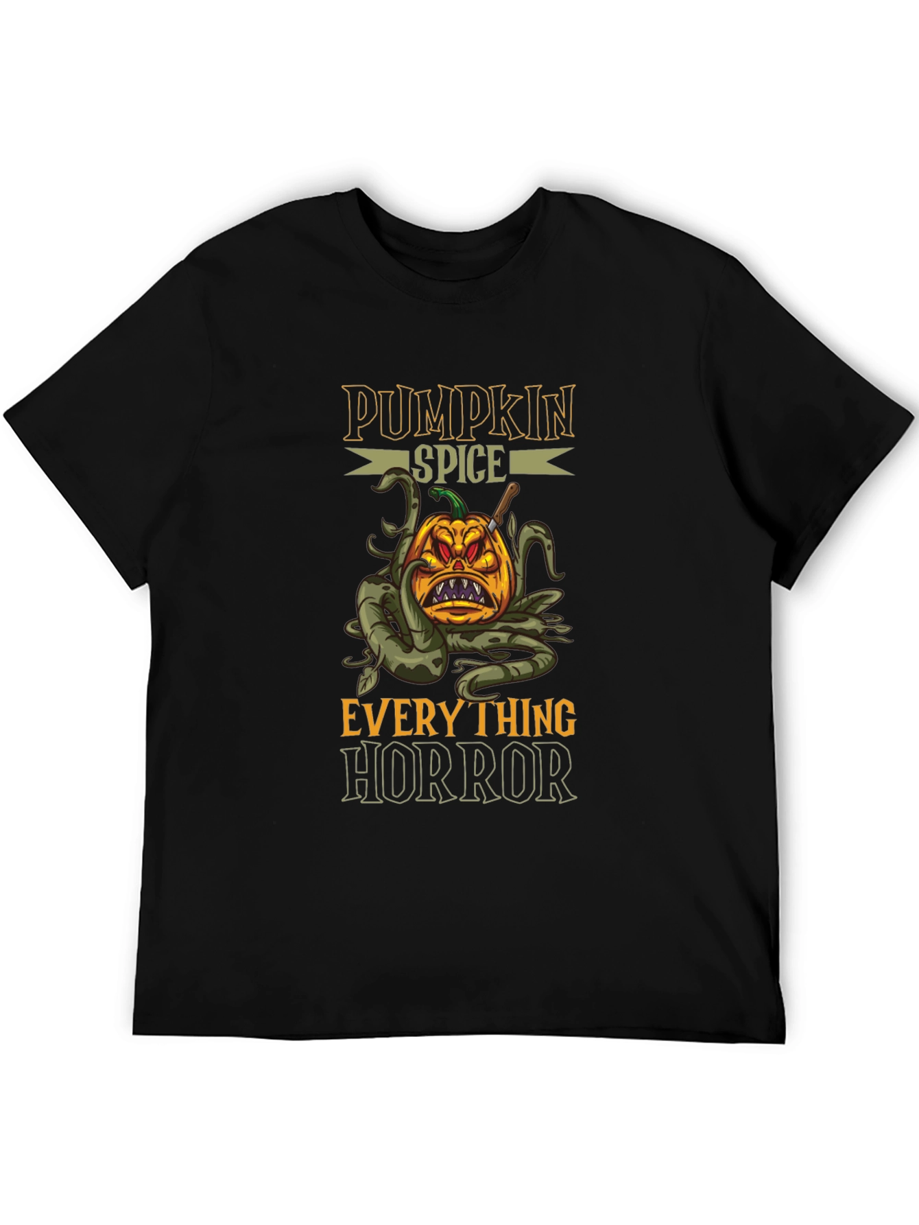 Pumpkin Spice Horror Graphic T-Shirt