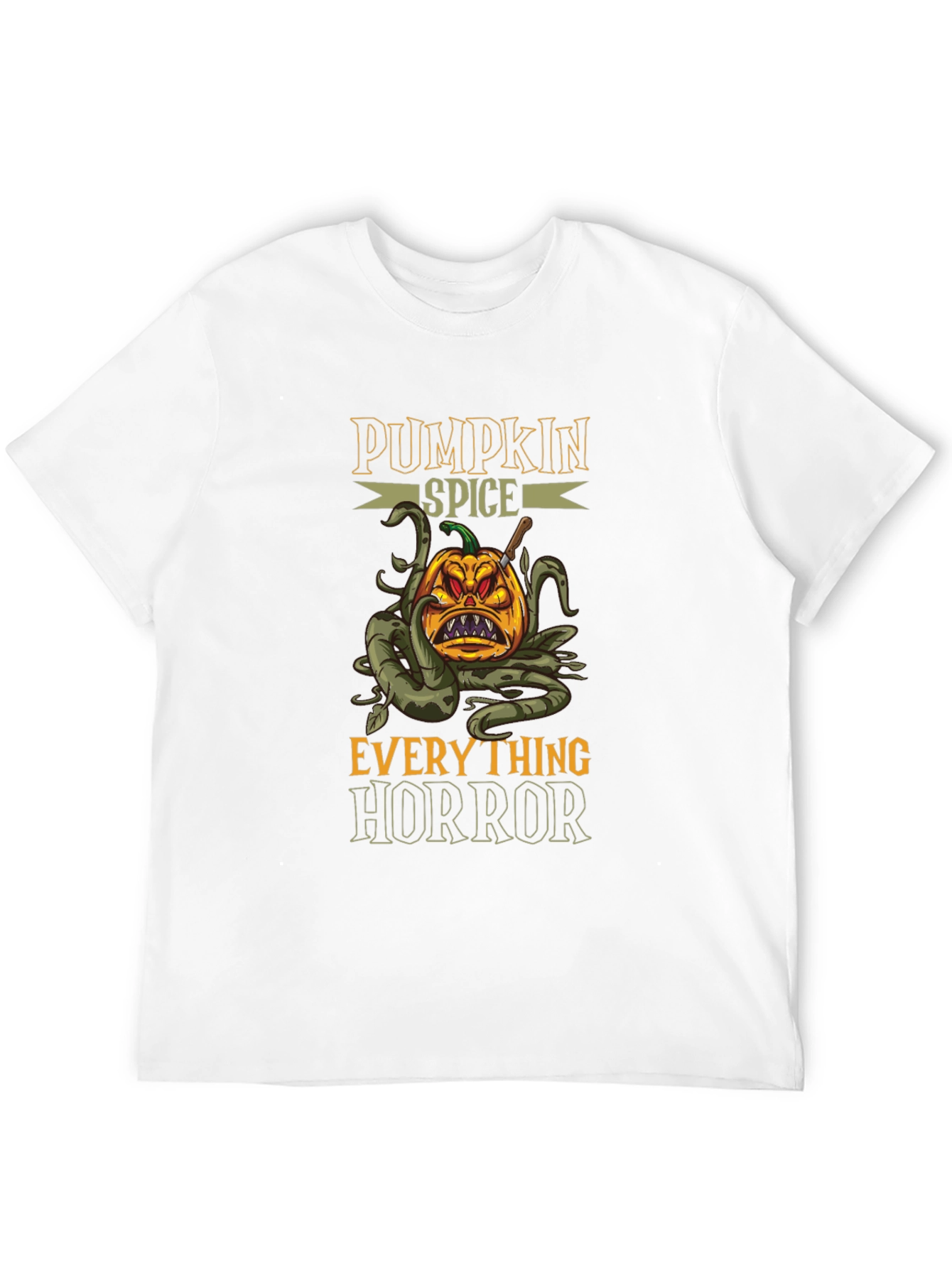 Pumpkin Spice Horror Graphic T-Shirt