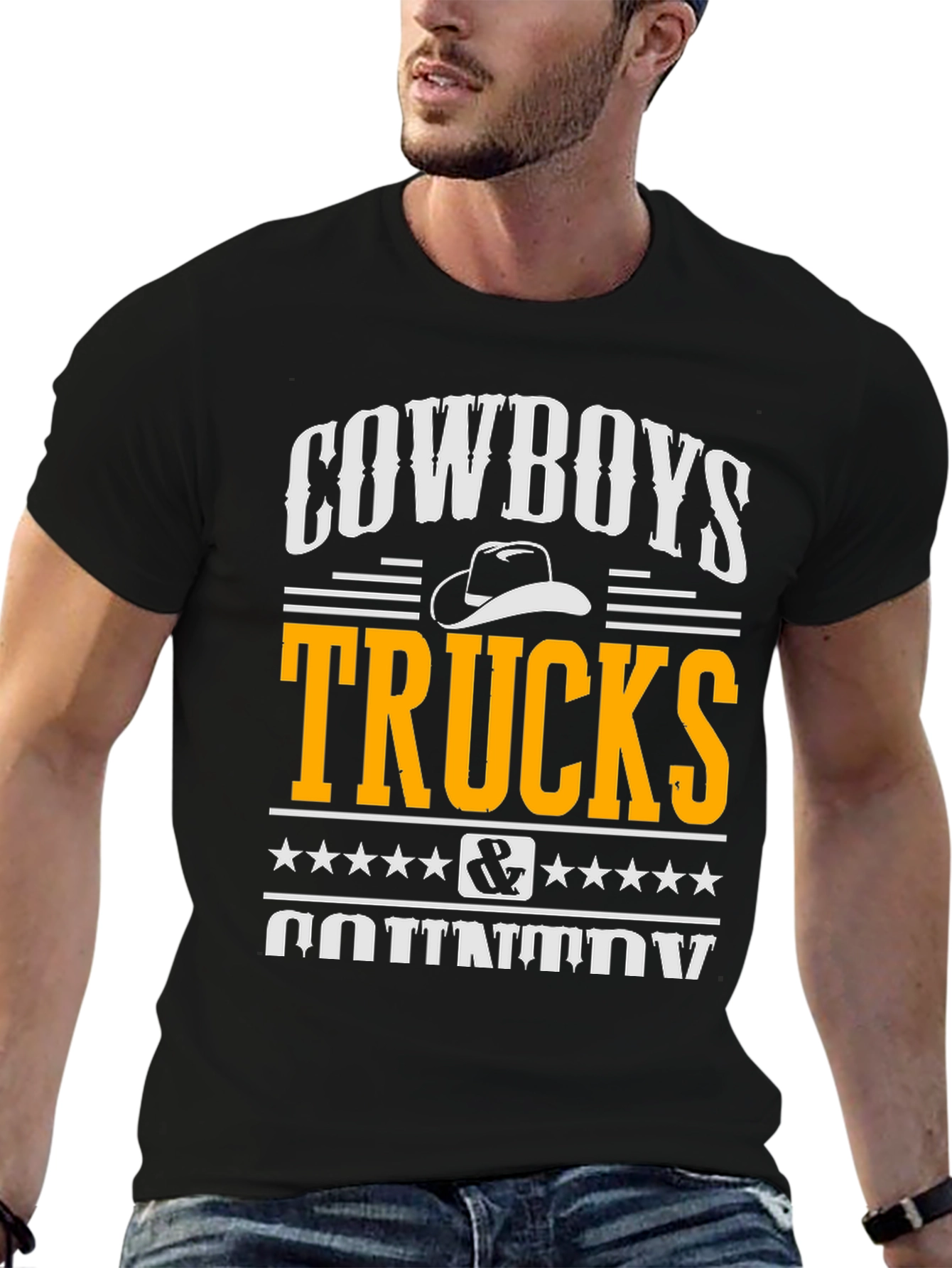 Cowboys Trucks Country Graphic Tee