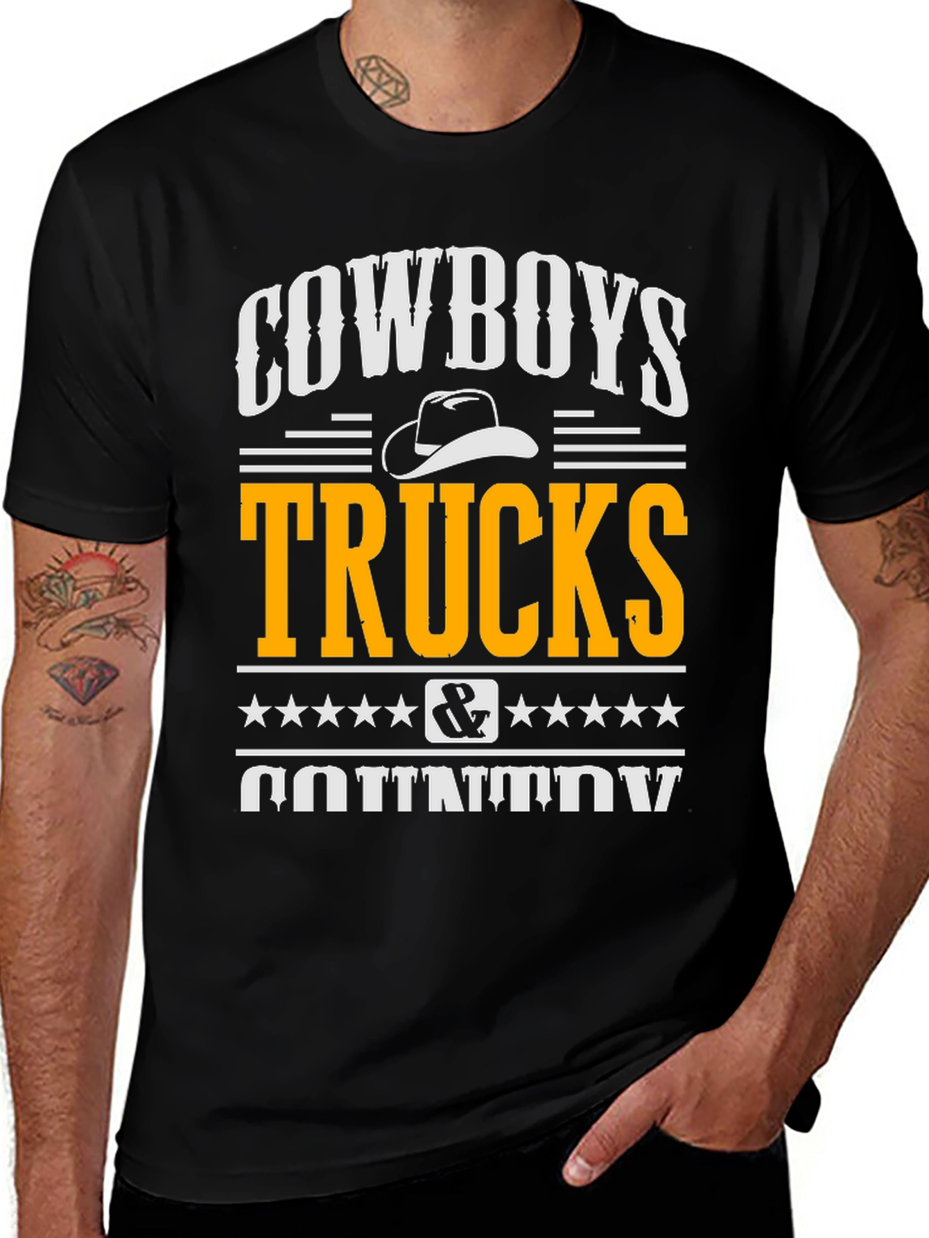 Cowboys Trucks Country Graphic Tee