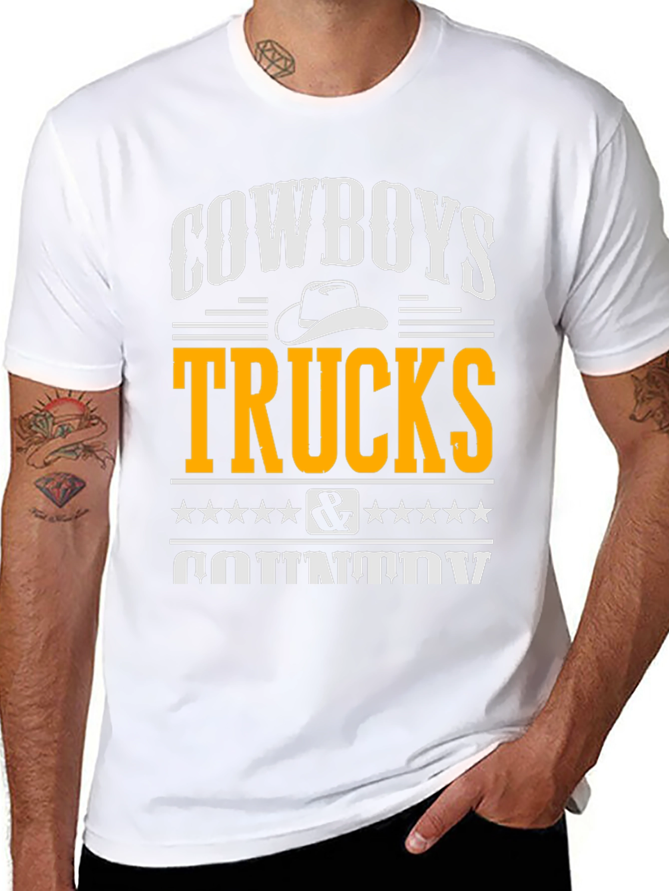 Cowboys Trucks Country Graphic Tee