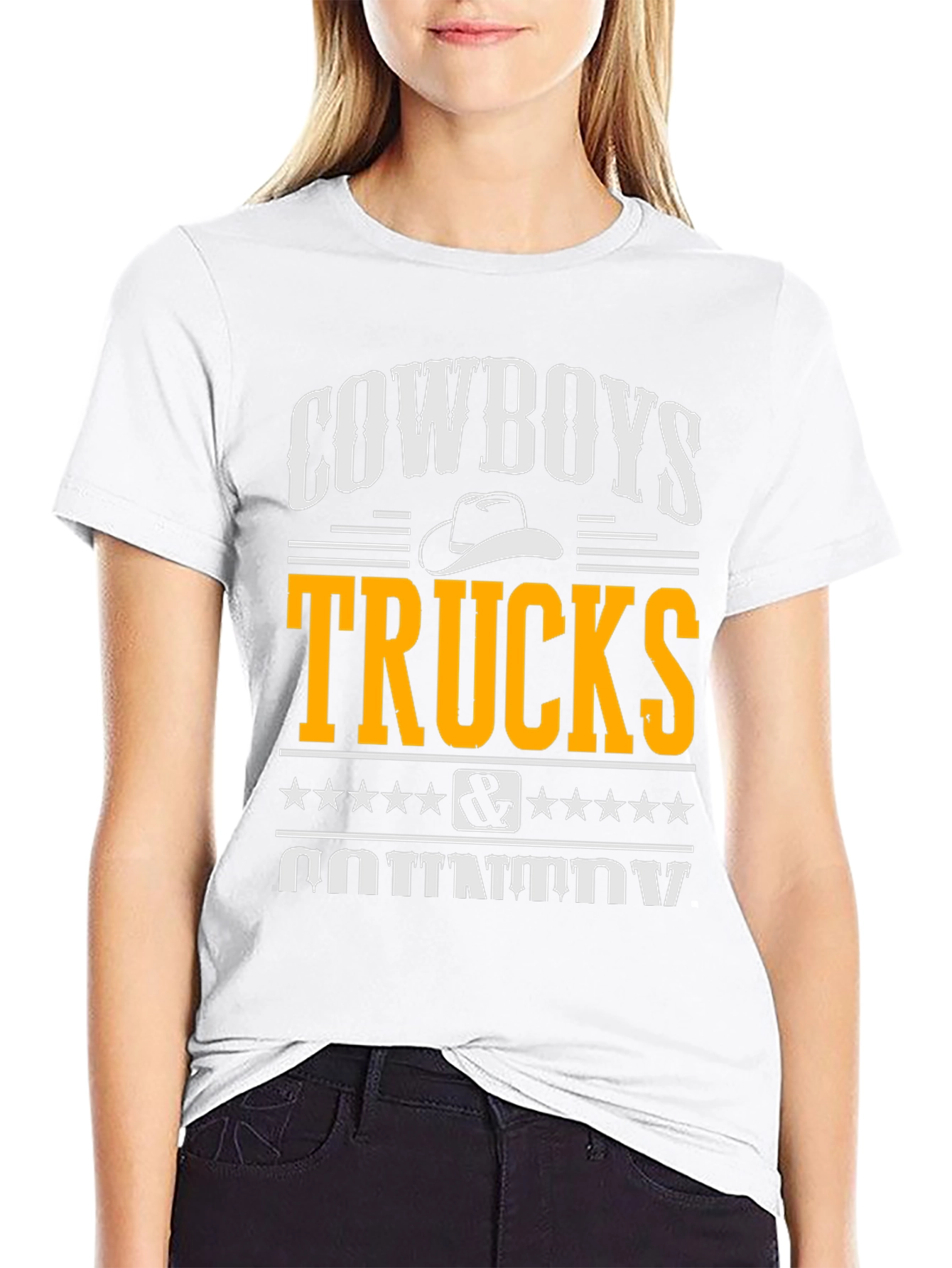 Cowboys Trucks Country Graphic Tee
