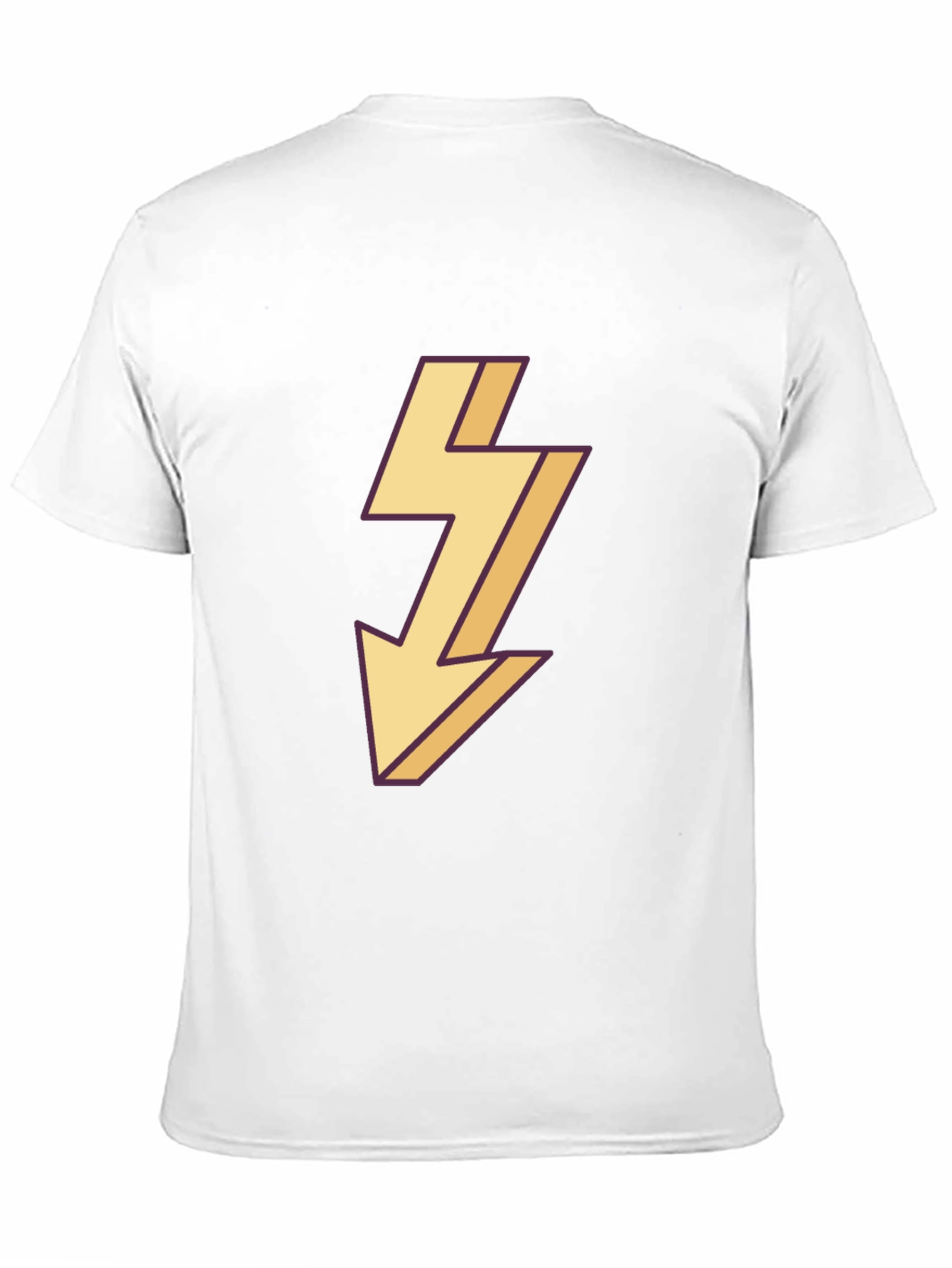 Mens Black T-Shirt with Lightning Bolt Design