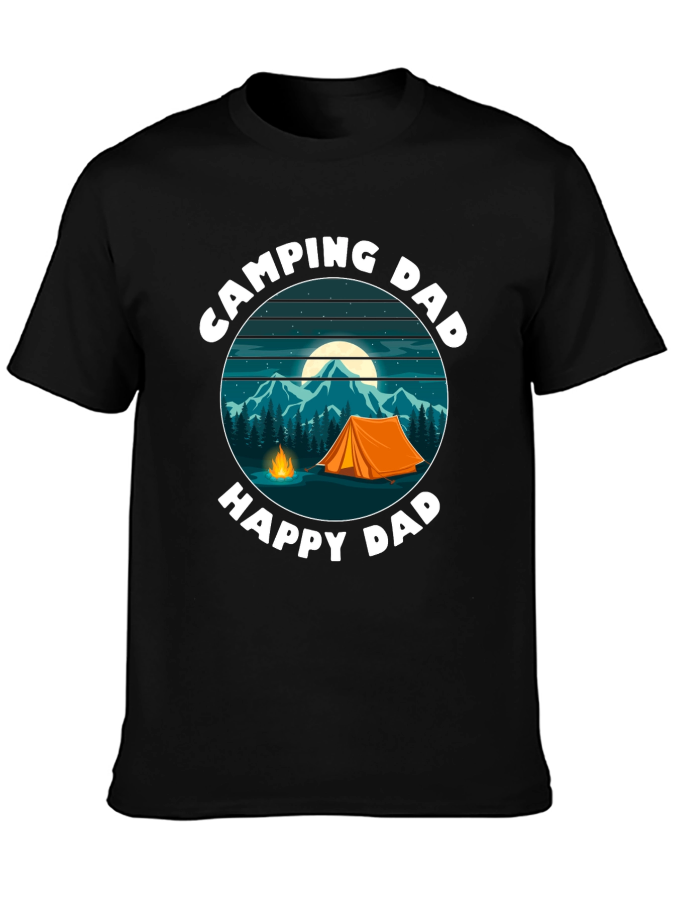 Camping Dad T-Shirt - Happy Dad Design
