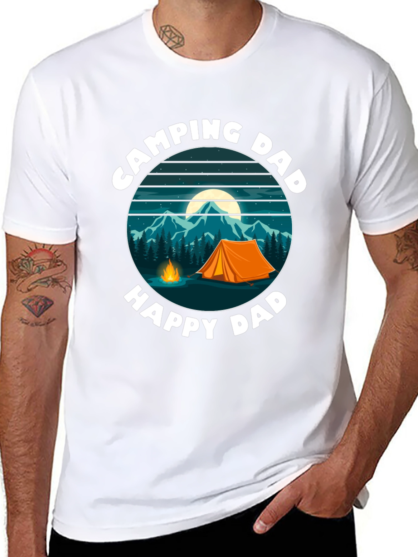 Camping Dad T-Shirt - Happy Dad Design