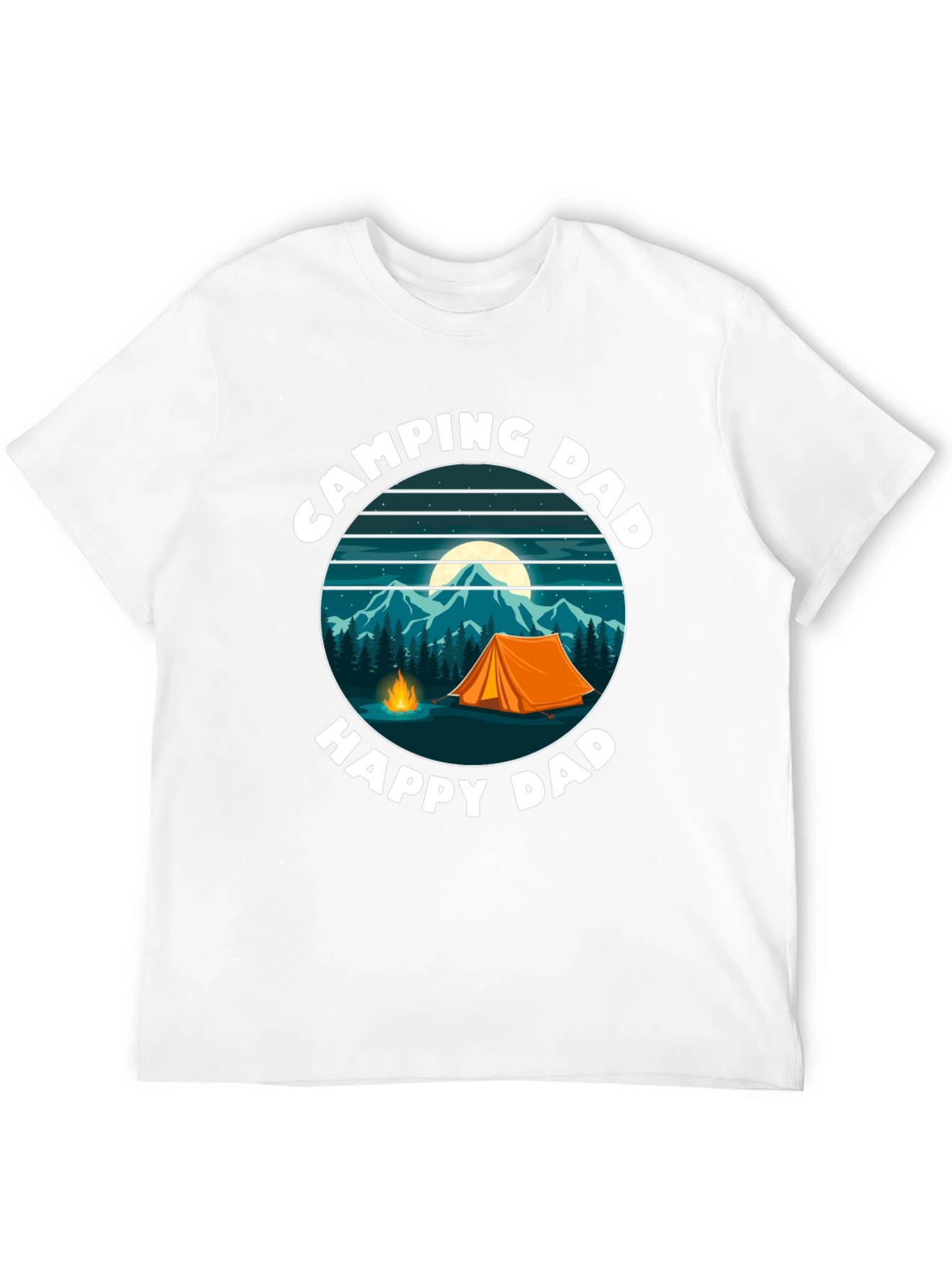 Camping Dad T-Shirt - Happy Dad Design