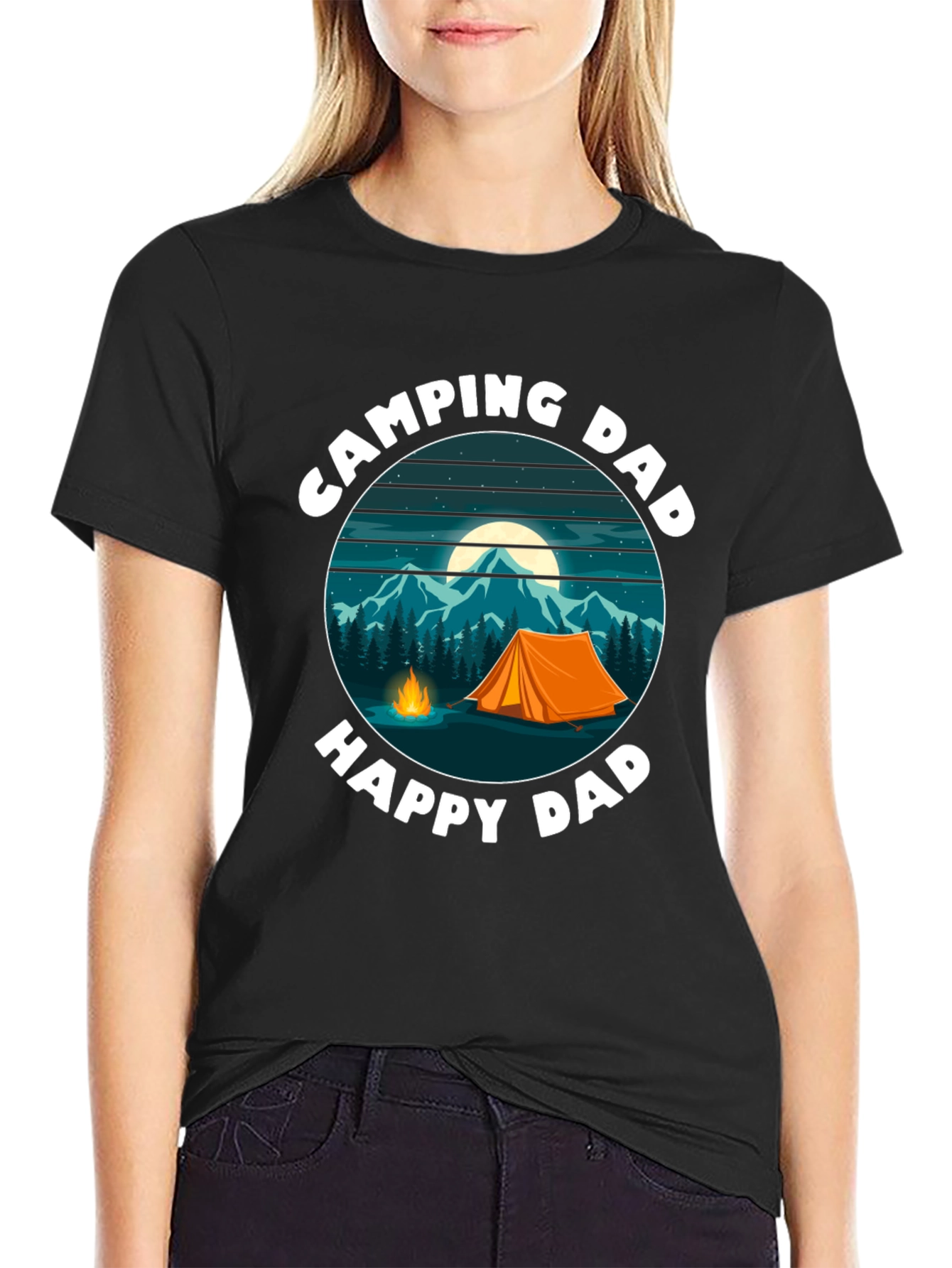 Camping Dad T-Shirt - Happy Dad Design