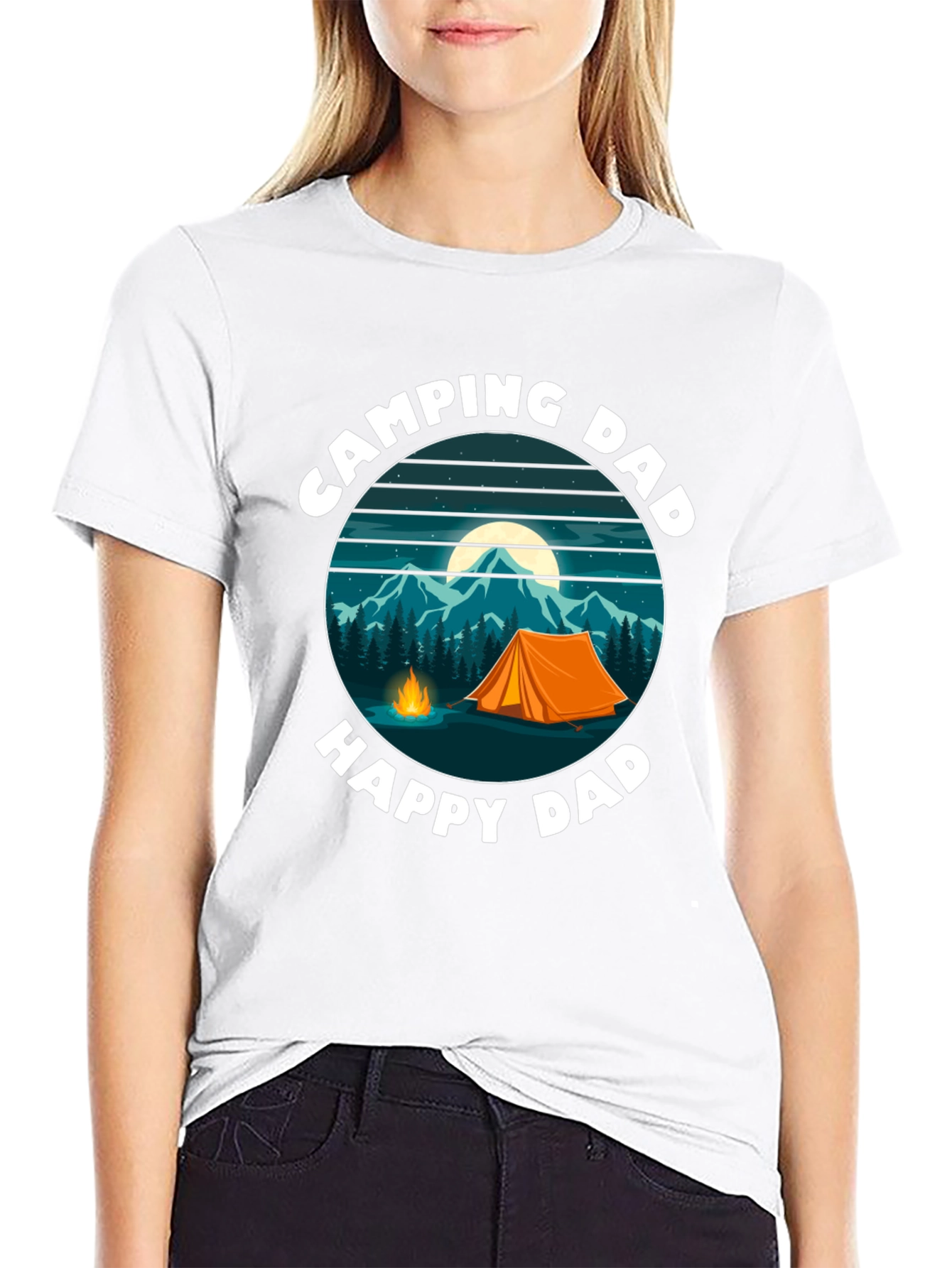 Camping Dad T-Shirt - Happy Dad Design