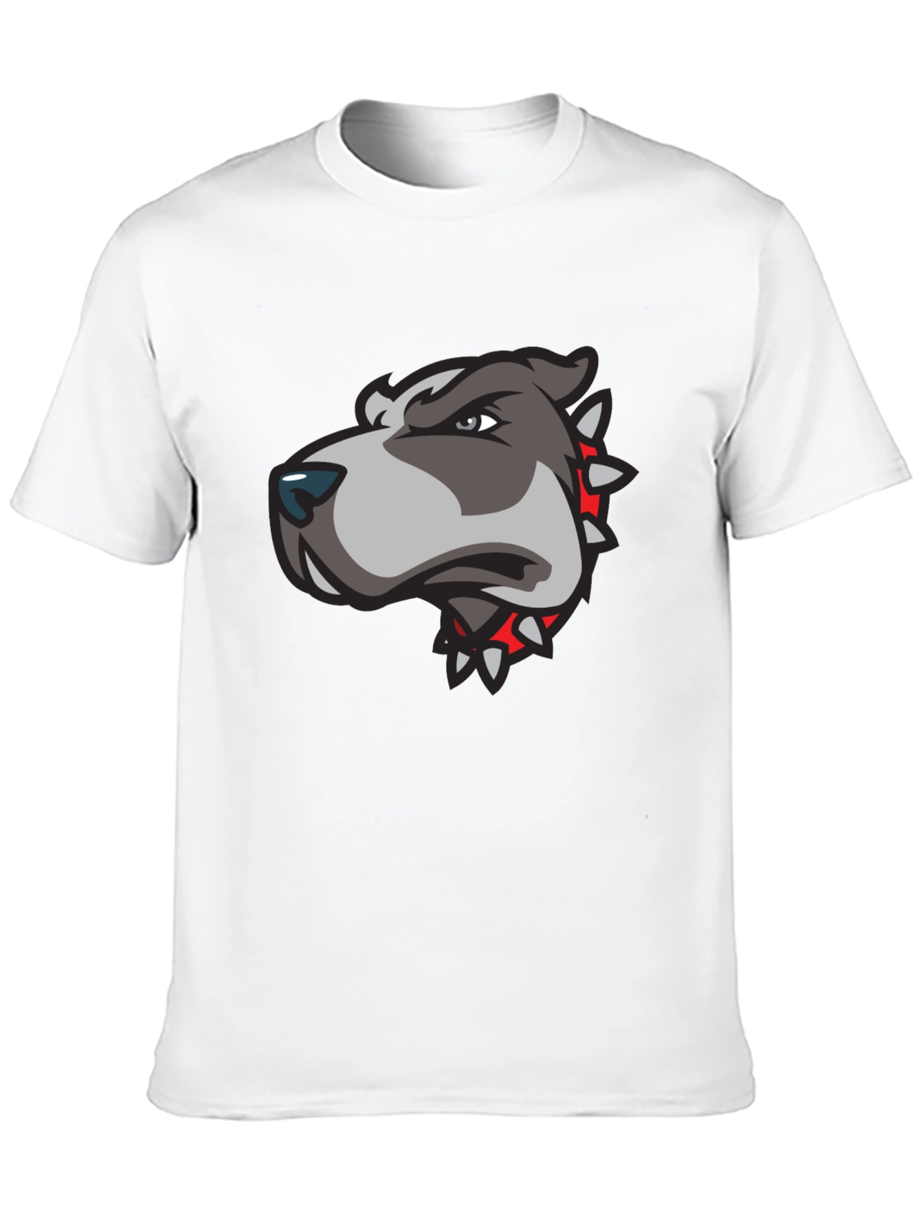 Mens Black T-Shirt with Pitbull Graphic