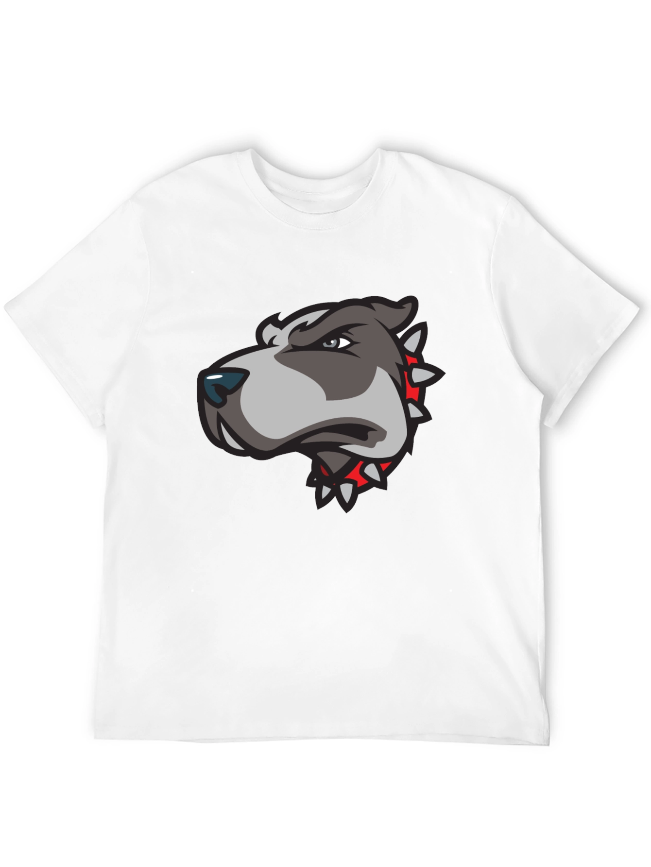 Mens Black T-Shirt with Pitbull Graphic