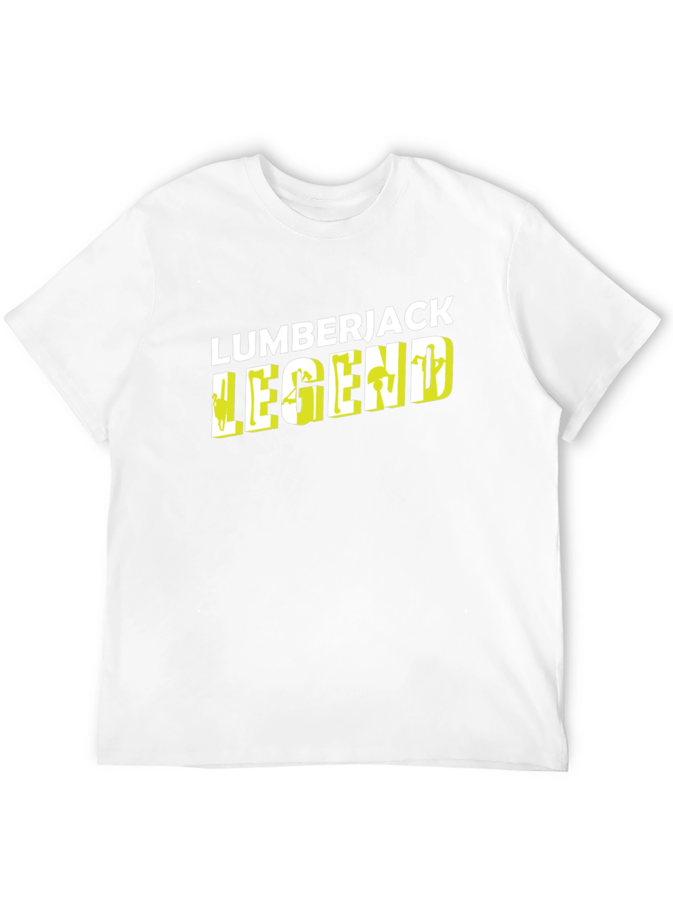 Lumberjack Legend Black Graphic Tee - Mens Crew Neck