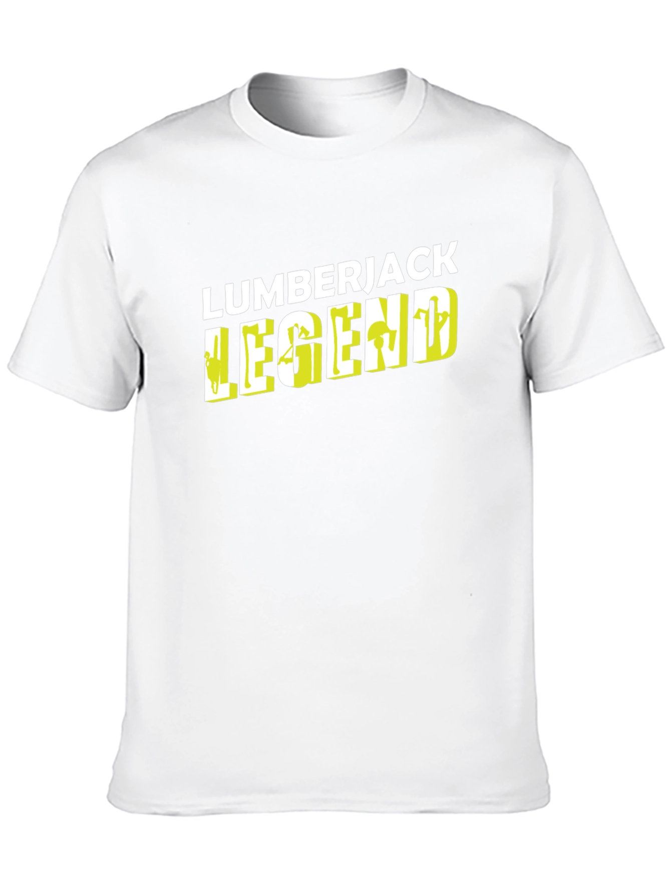 Lumberjack Legend Black Graphic Tee - Mens Crew Neck