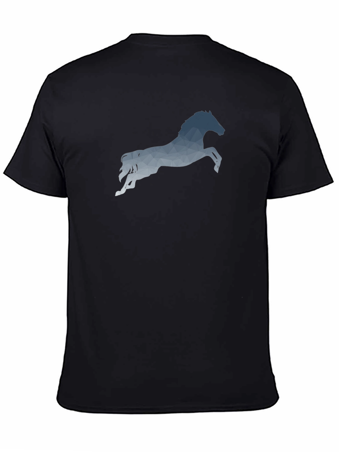 Geometric Horse Graphic Tee - Mens Black T-Shirt