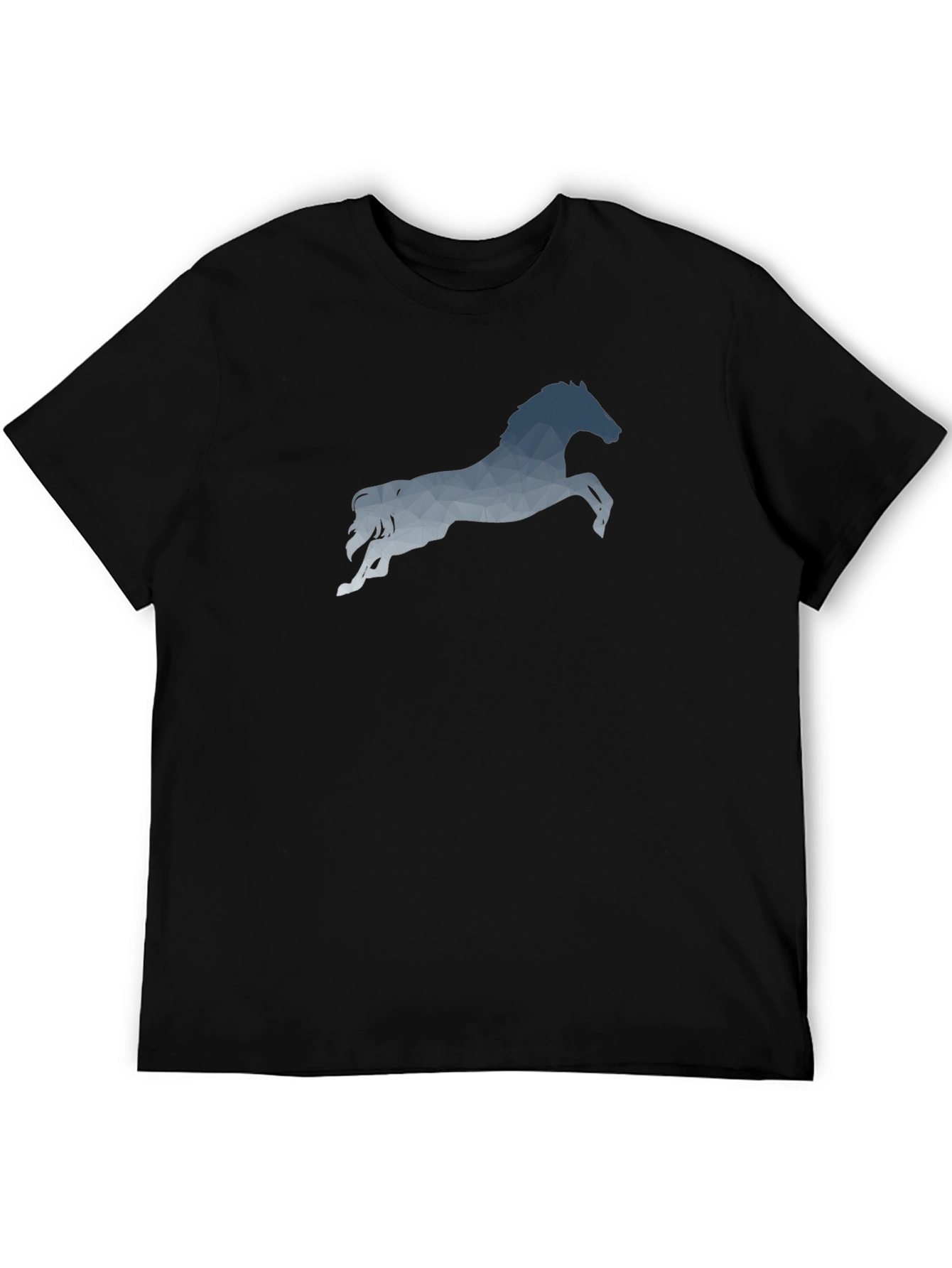 Geometric Horse Graphic Tee - Mens Black T-Shirt