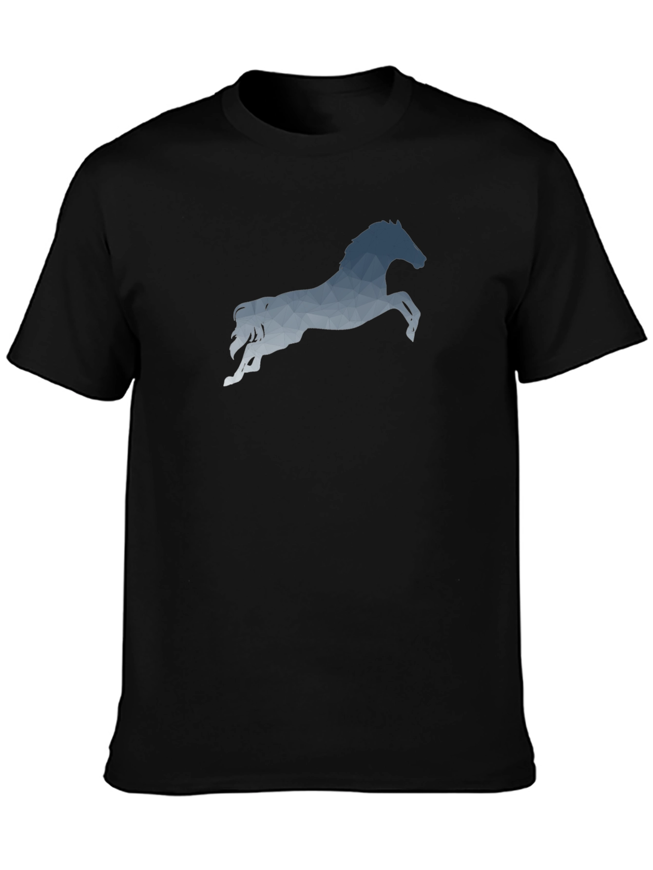 Geometric Horse Graphic Tee - Mens Black T-Shirt