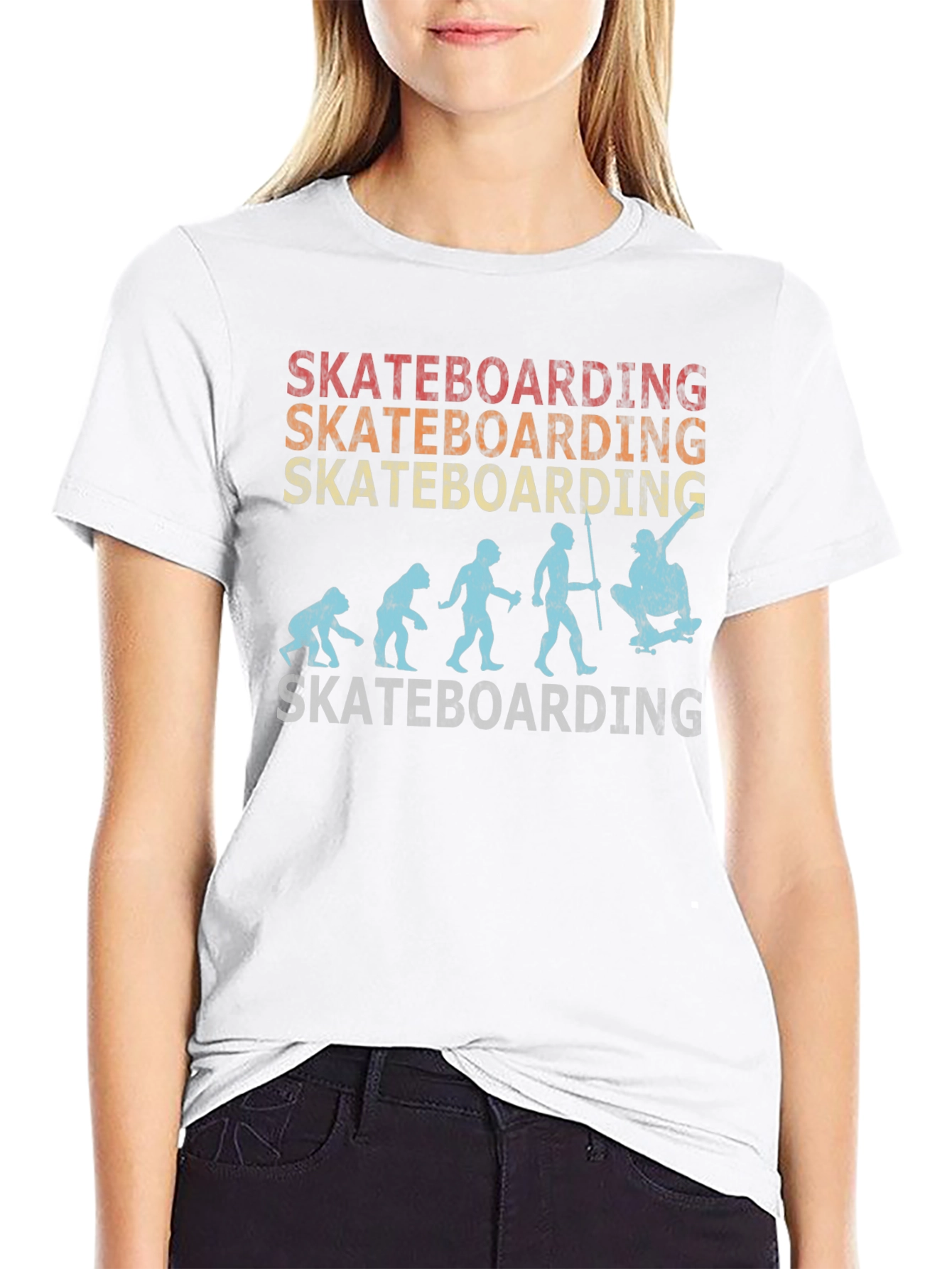 Skateboarding Evolution Graphic T-Shirt