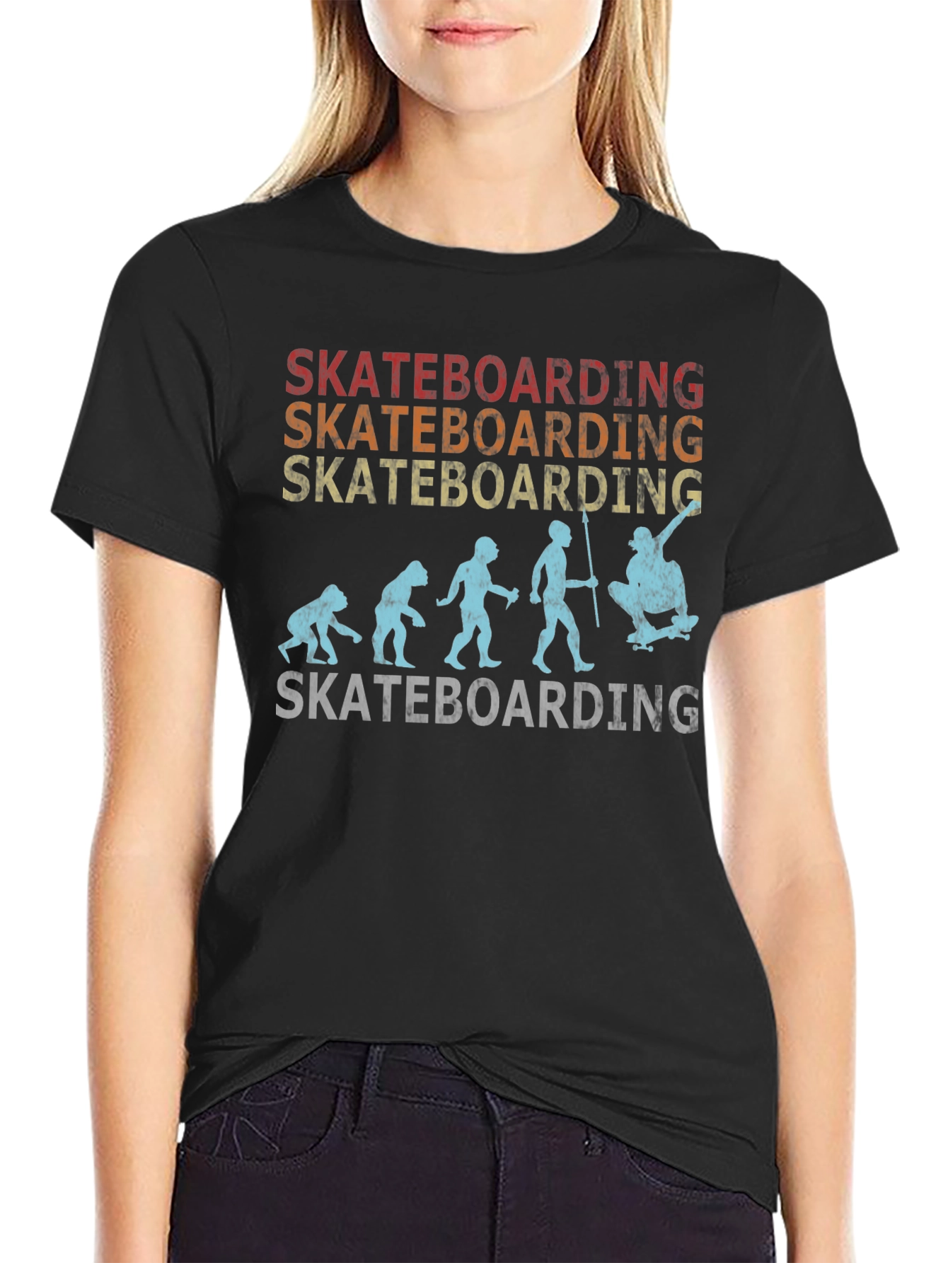 Skateboarding Evolution Graphic T-Shirt