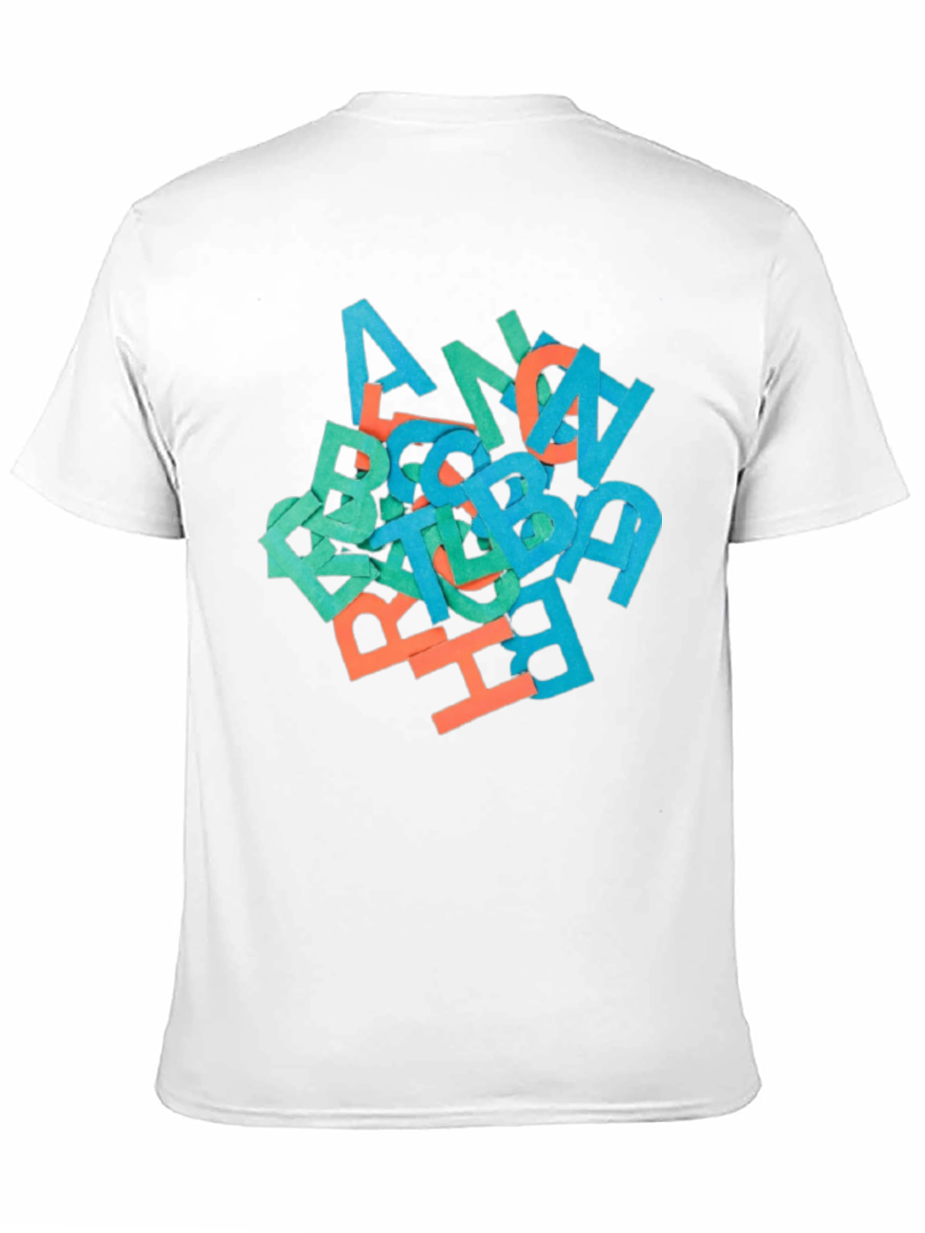 Abstract Letter Graphic Black T-Shirt