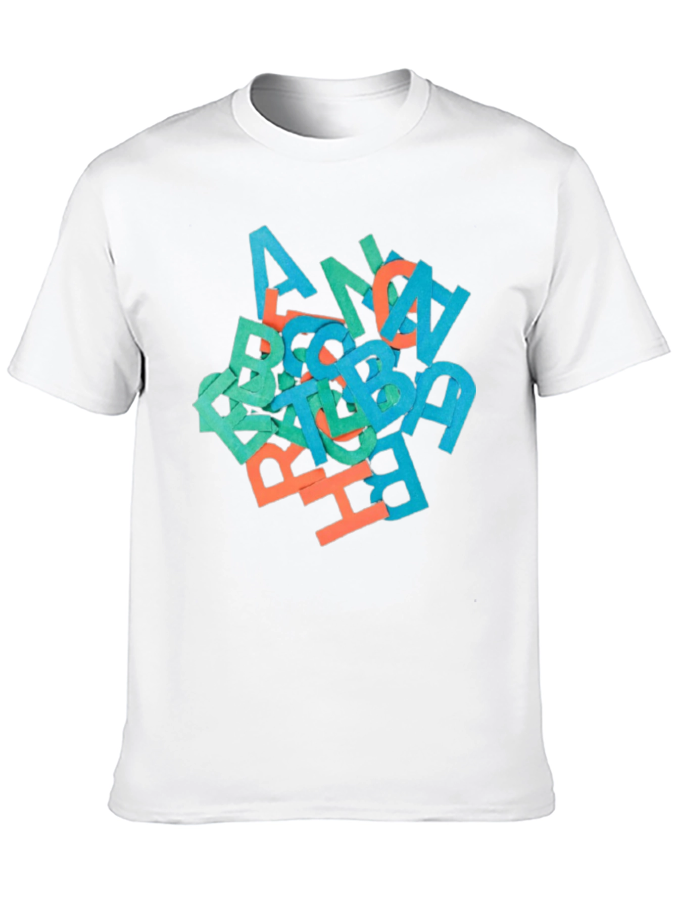 Abstract Letter Graphic Black T-Shirt