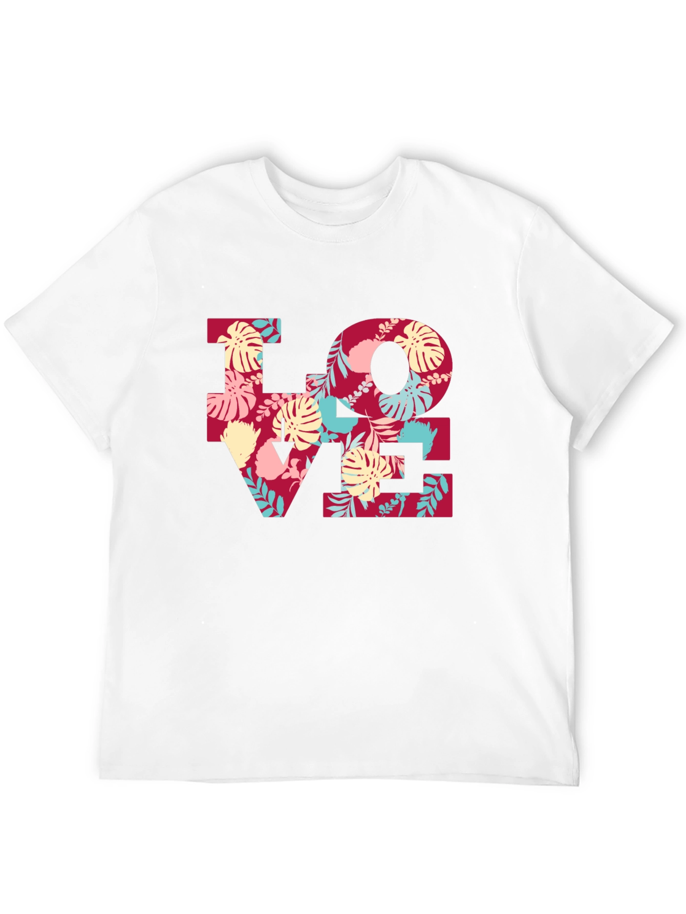 Tropical LOVE T-Shirt - Floral Design
