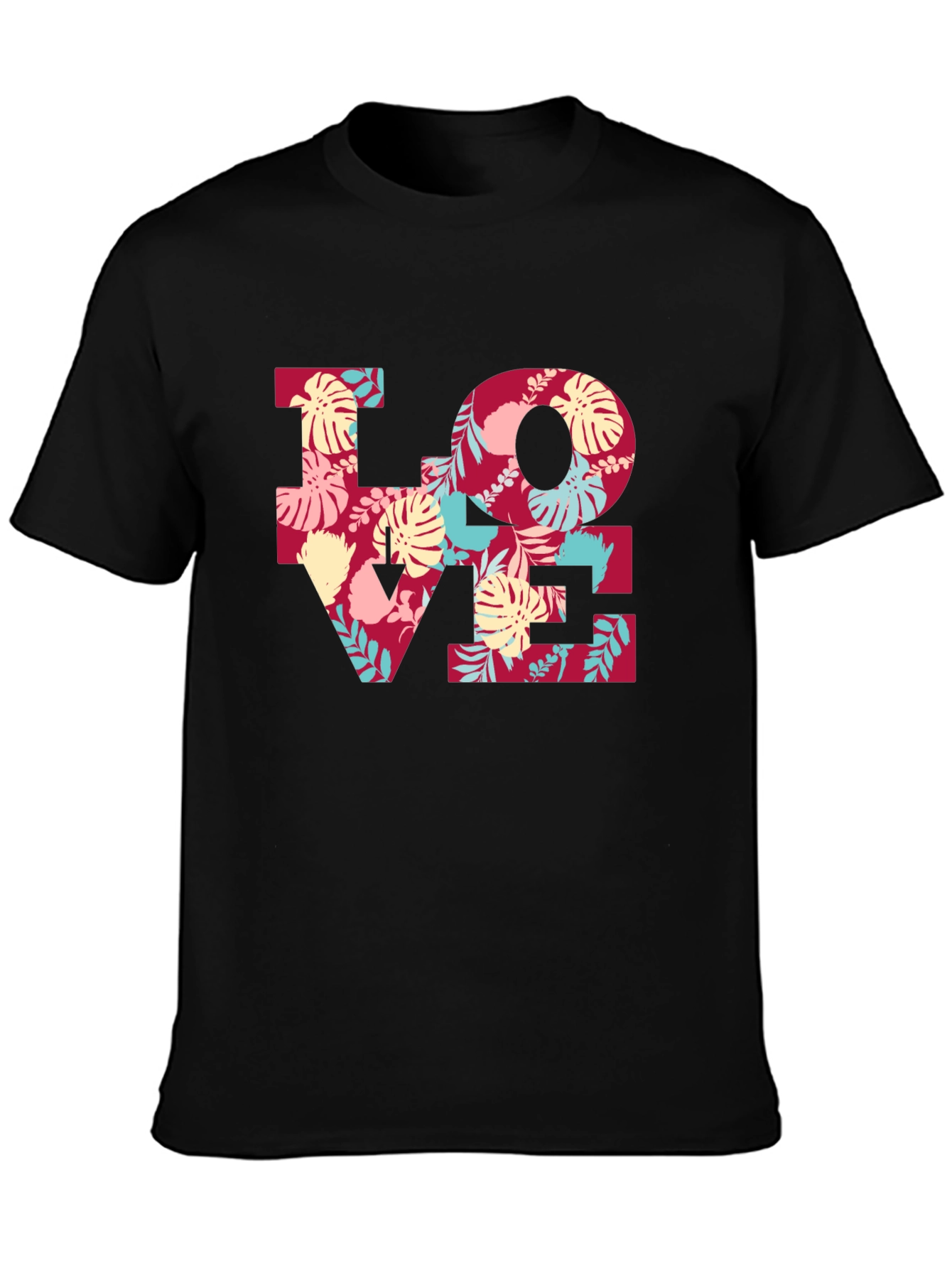 Tropical LOVE T-Shirt - Floral Design