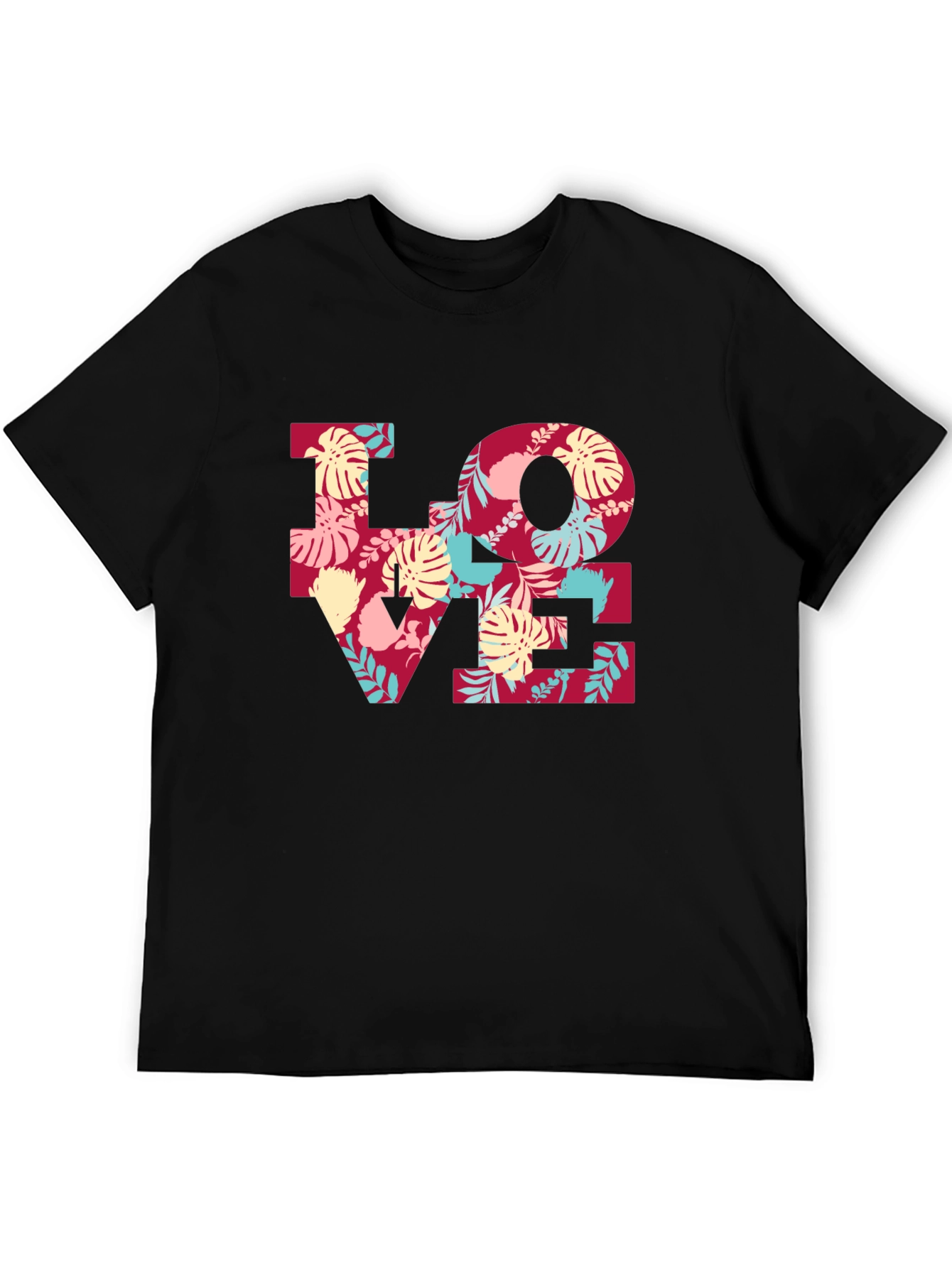 Tropical LOVE T-Shirt - Floral Design