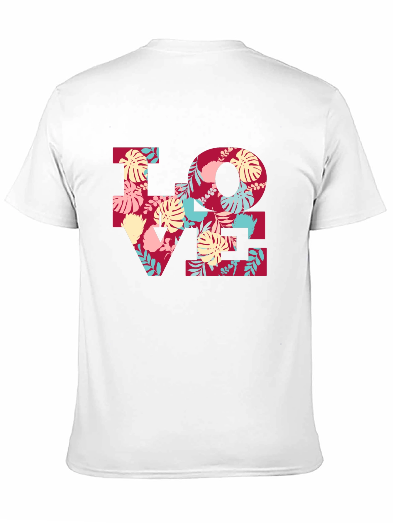 Tropical LOVE T-Shirt - Floral Design