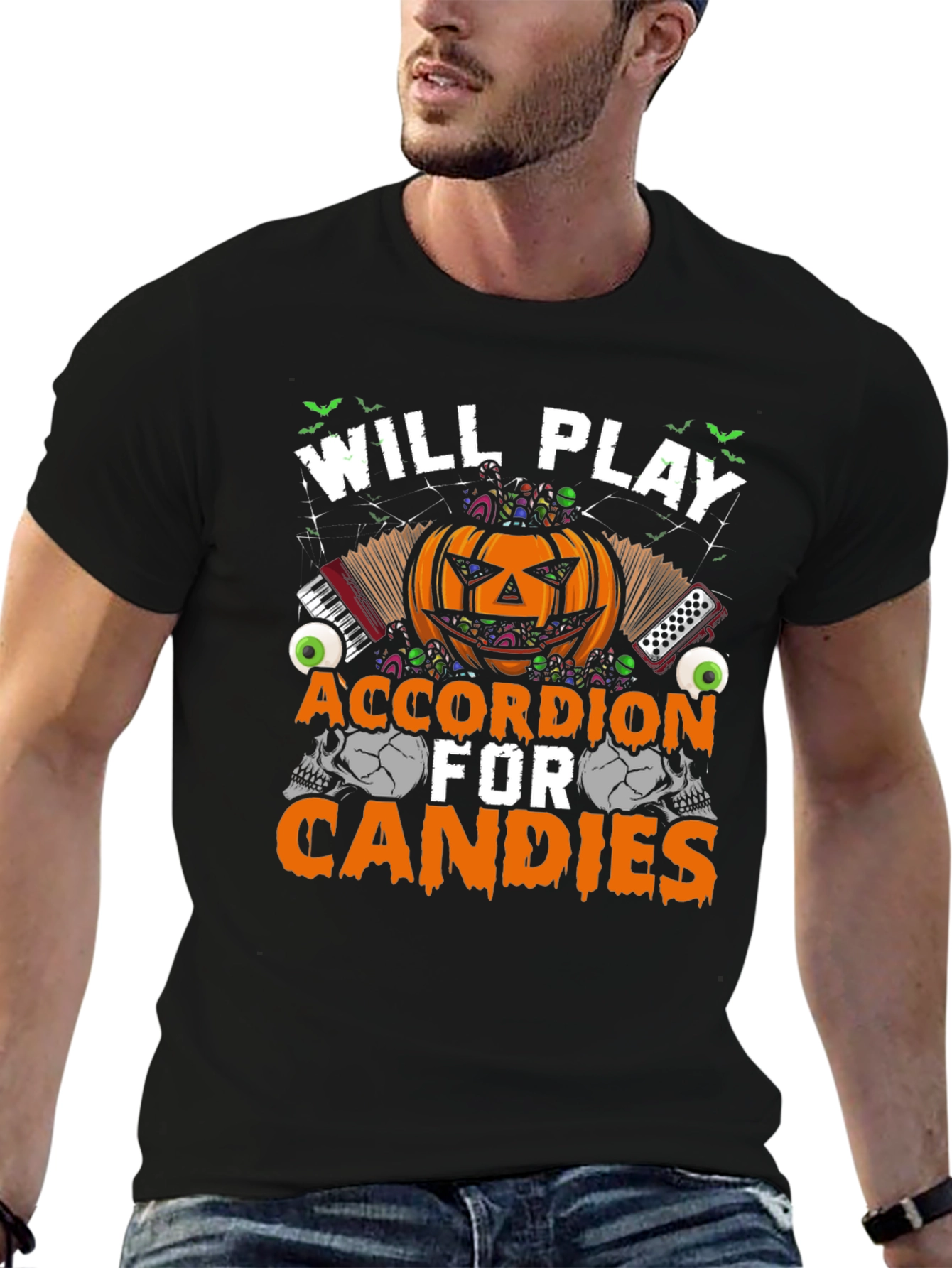 Halloween Accordion Player T-Shirt