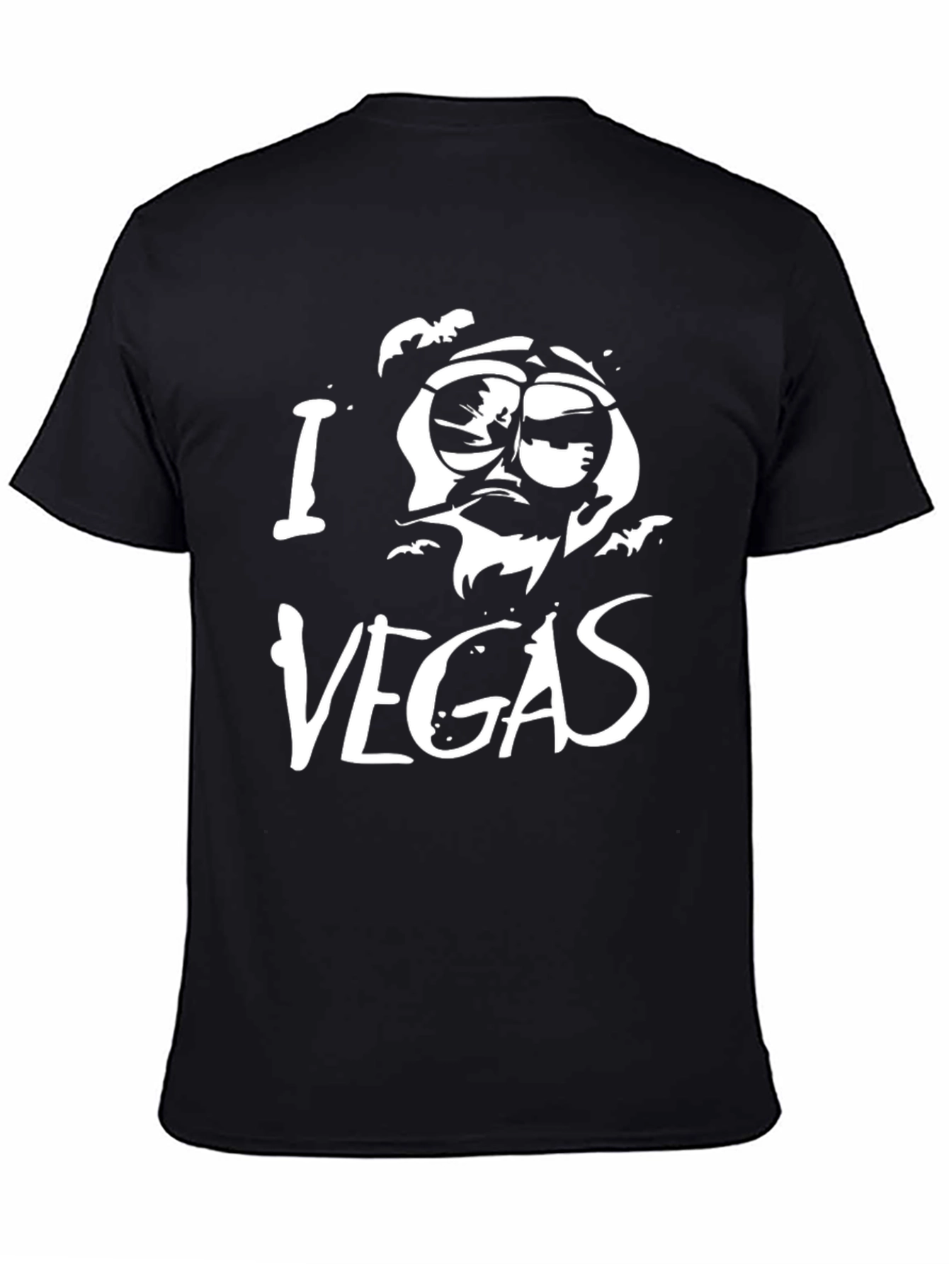 I Love Vegas Funny Graphic Black T-Shirt