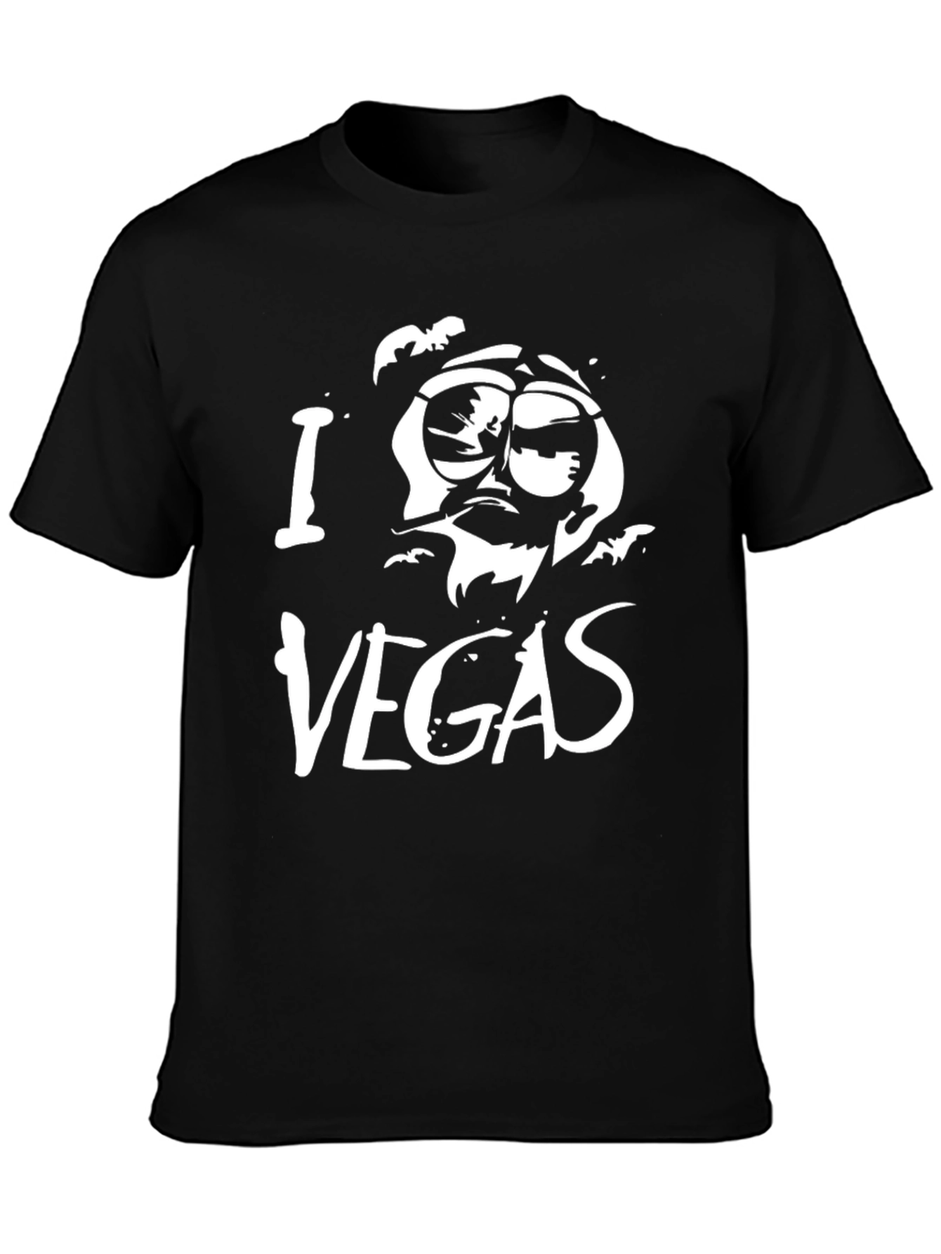 I Love Vegas Funny Graphic Black T-Shirt