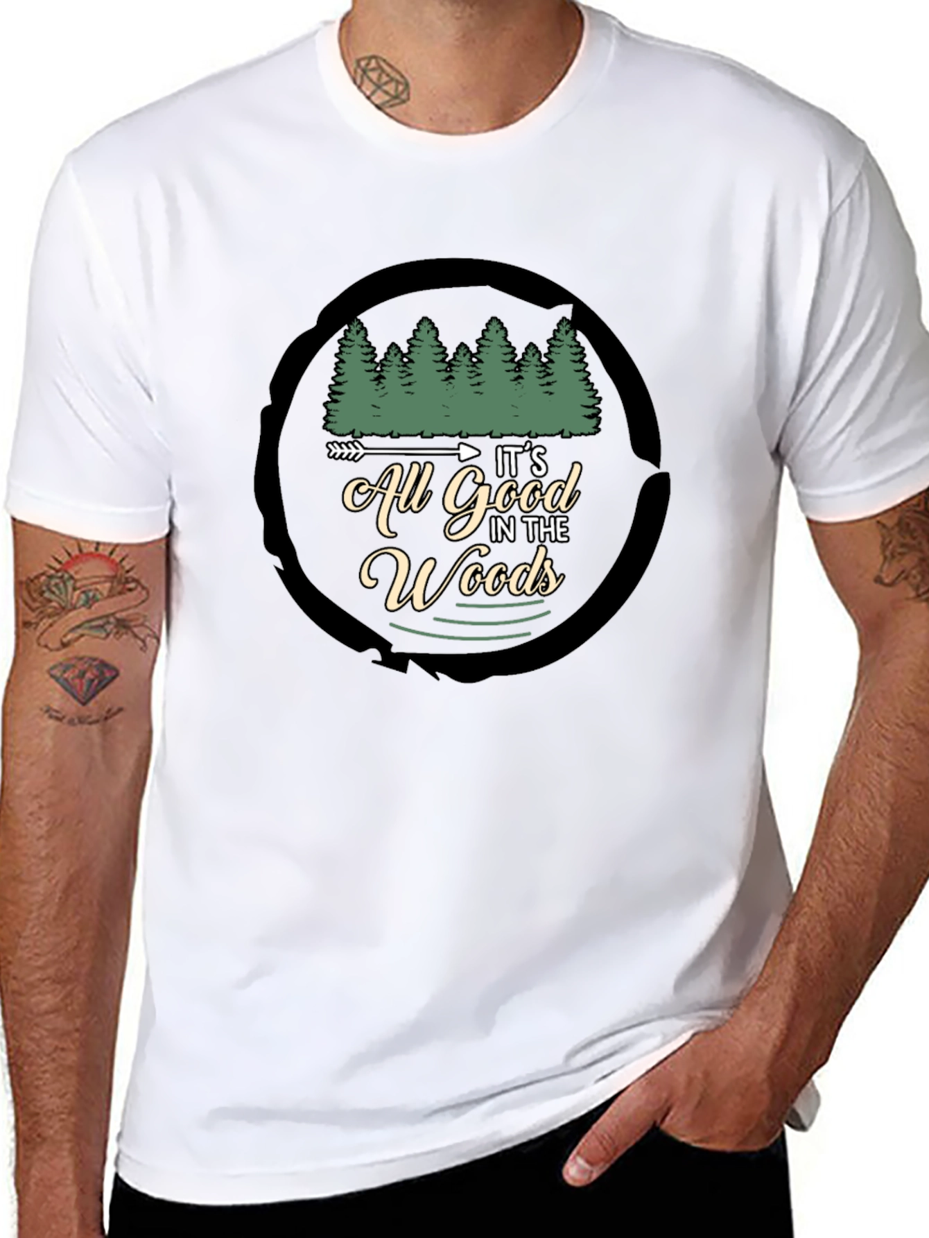 Its All Good in the Woods Black T-Shirt