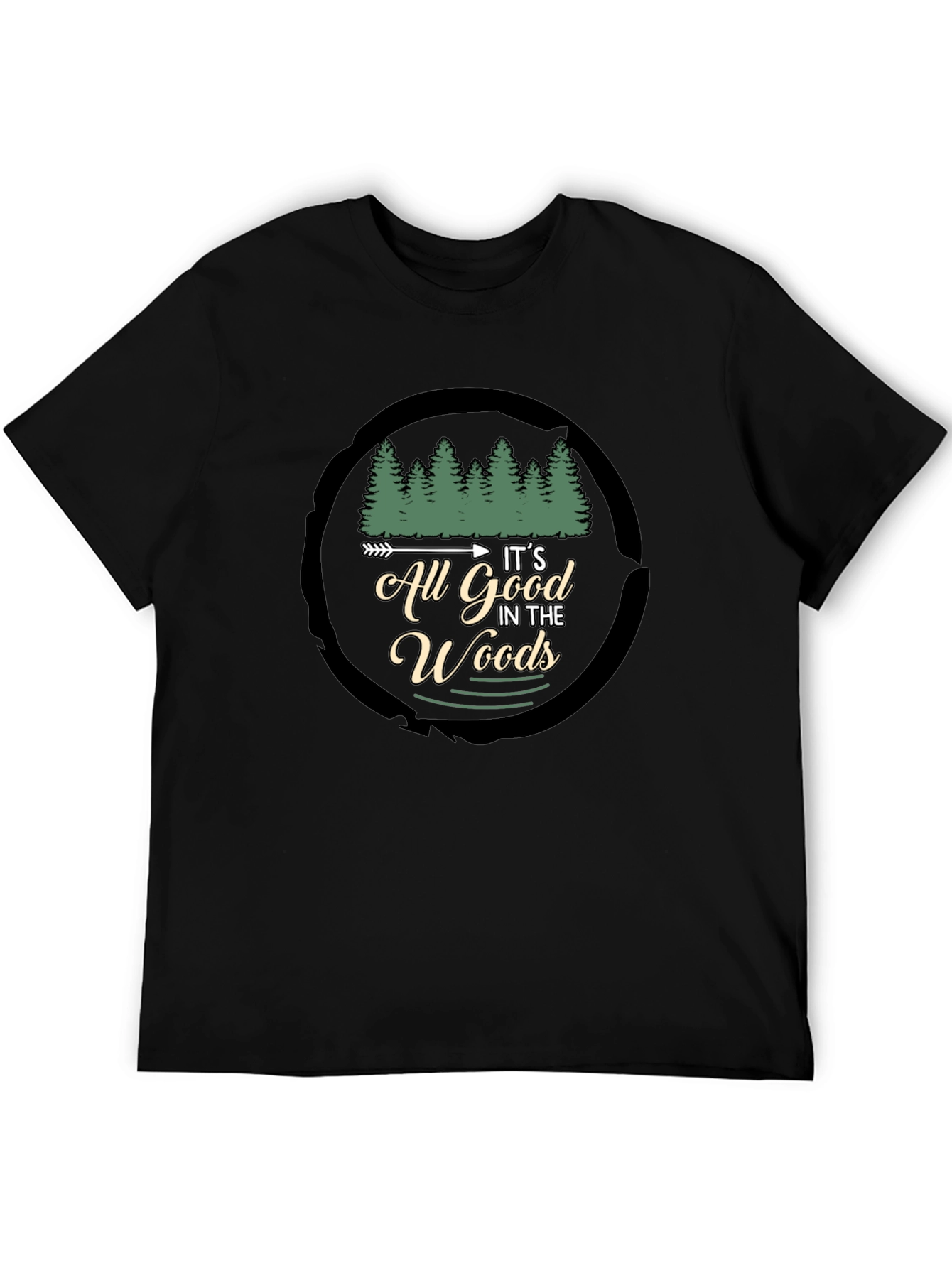 Its All Good in the Woods Black T-Shirt