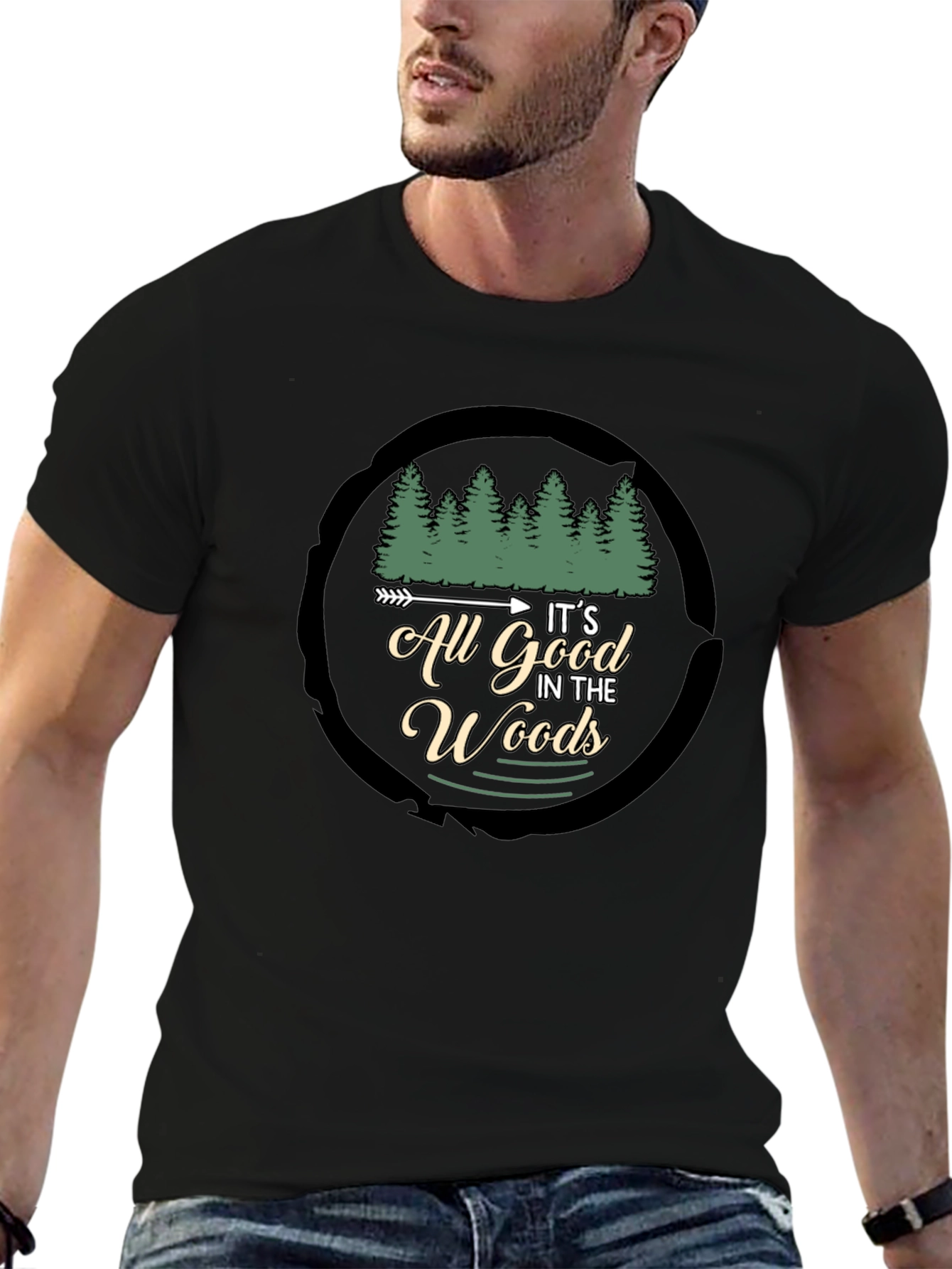 Its All Good in the Woods Black T-Shirt