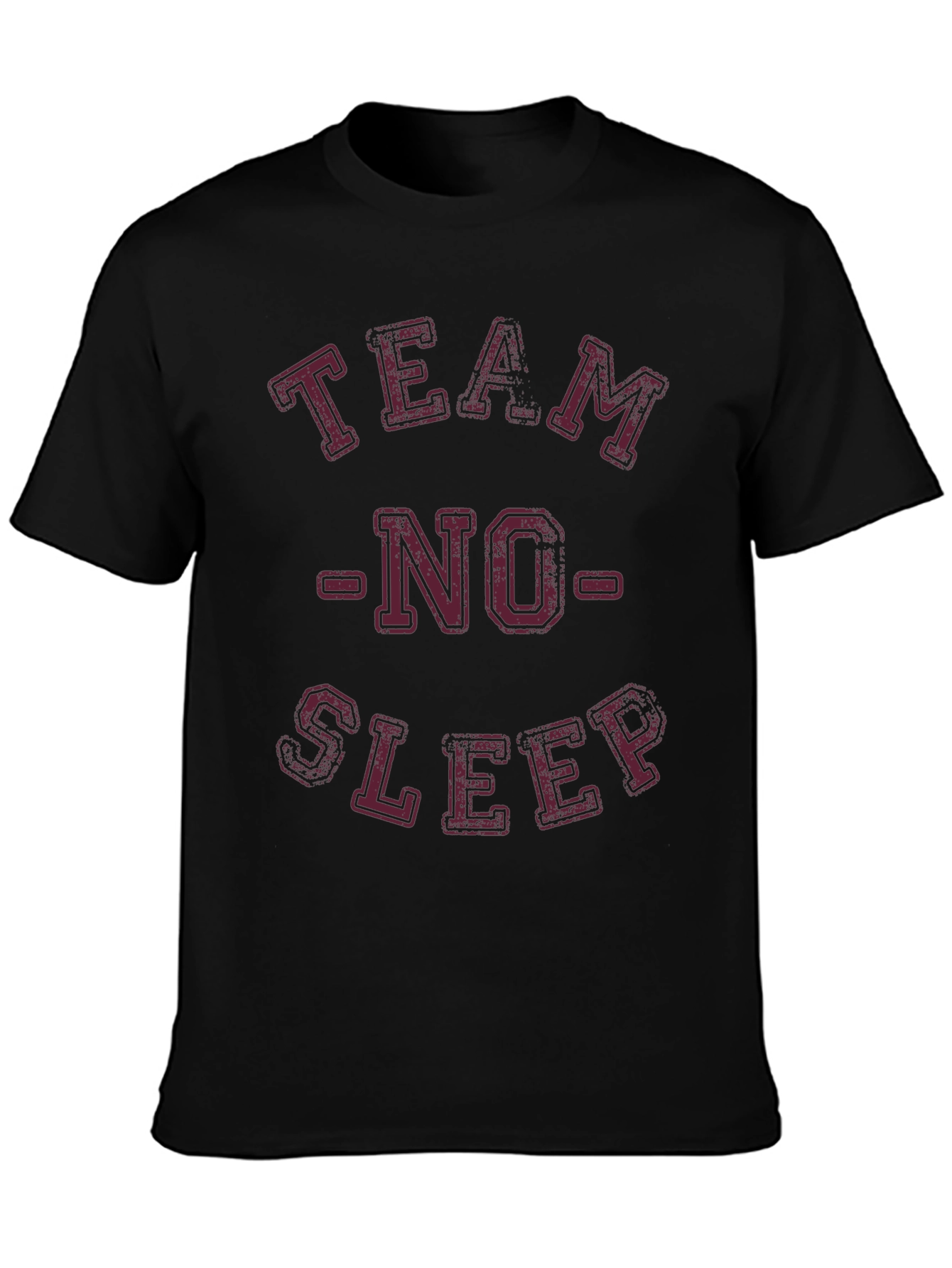 Team No Sleep Black Graphic T-Shirt
