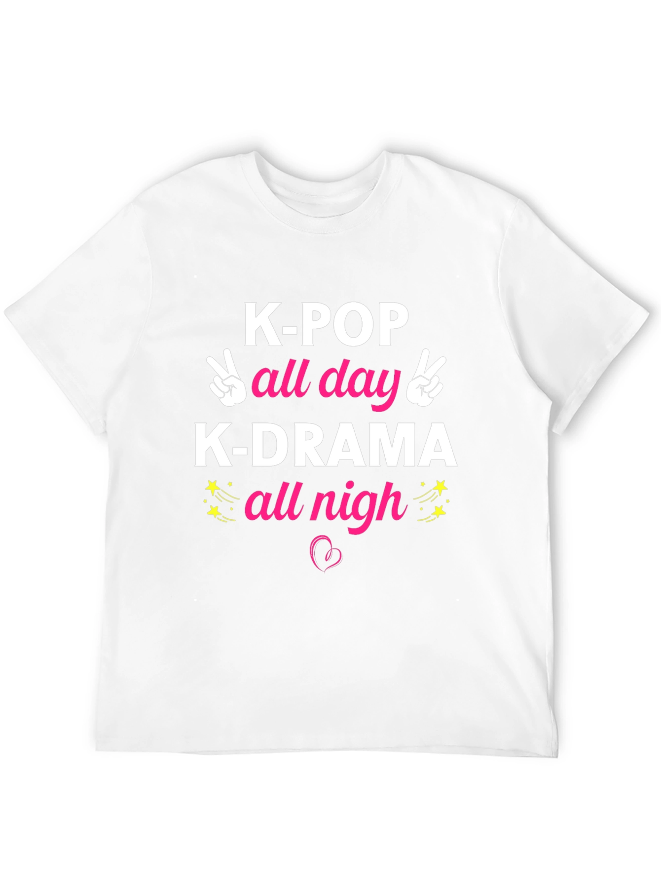 K-POP All Day K-DRAMA All Nigh Graphic T-Shirt