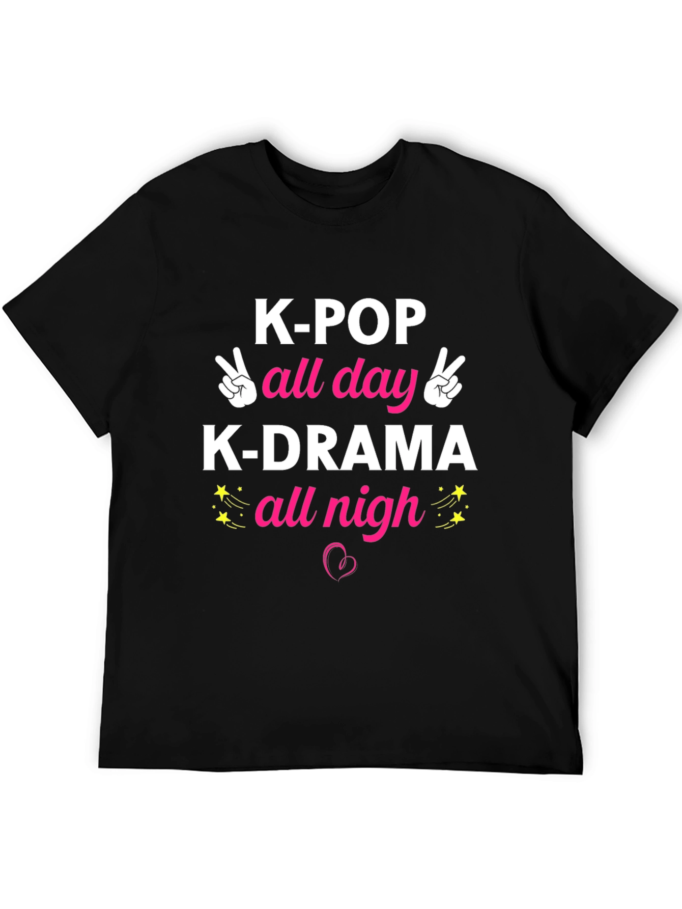 K-POP All Day K-DRAMA All Nigh Graphic T-Shirt