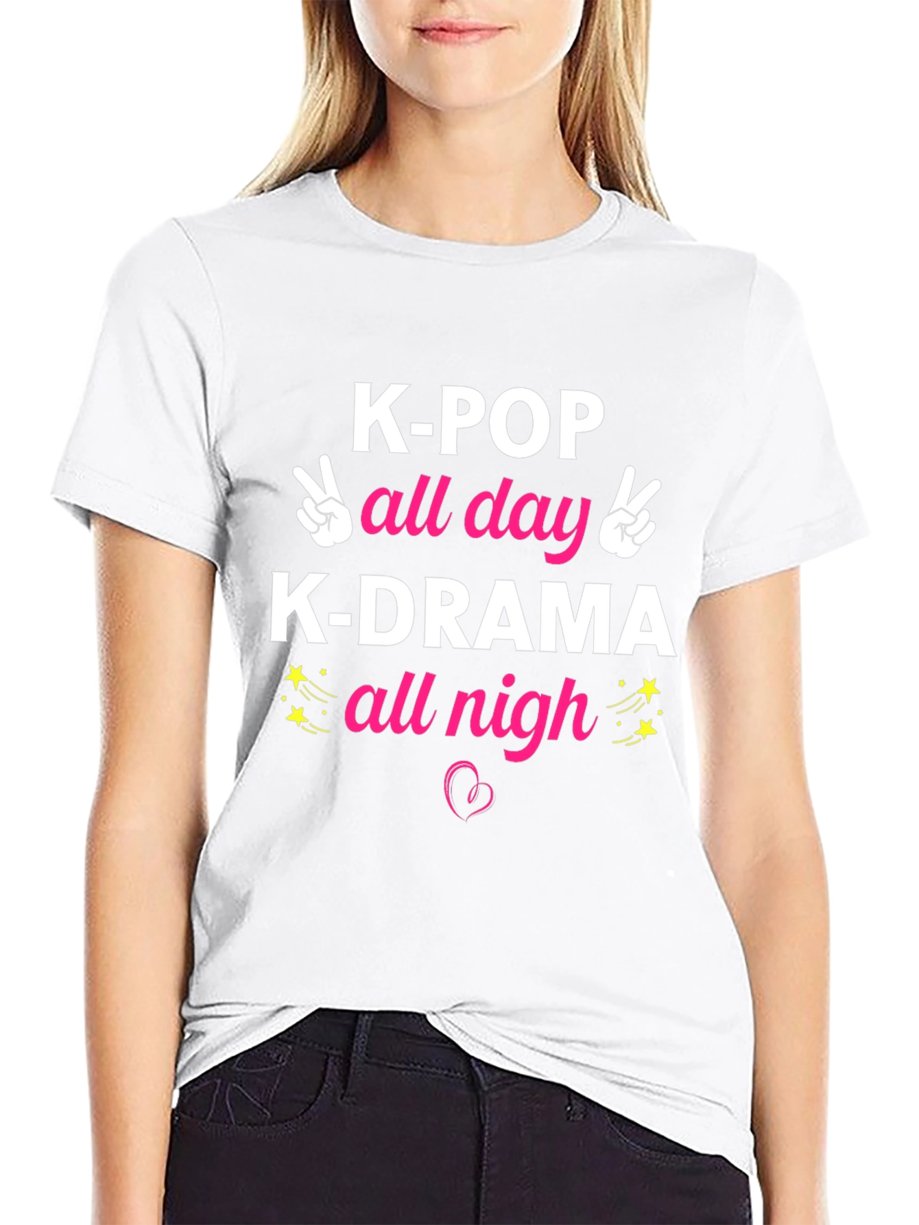 K-POP All Day K-DRAMA All Nigh Graphic T-Shirt