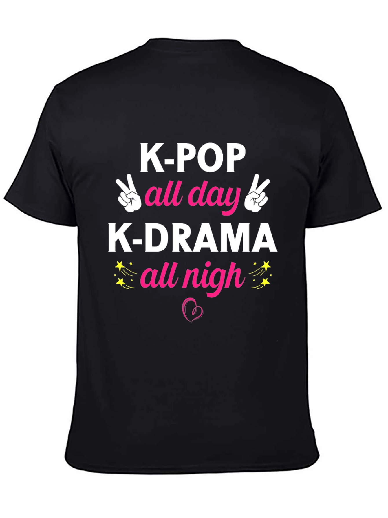 K-POP All Day K-DRAMA All Nigh Graphic T-Shirt